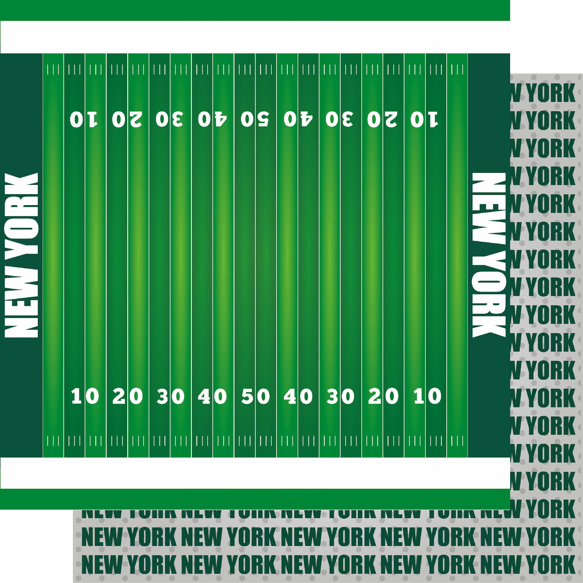 Football Season Collection New York, NY On The Field 12 x 12 Double-Sided Scrapbook Paper by SSC Designs