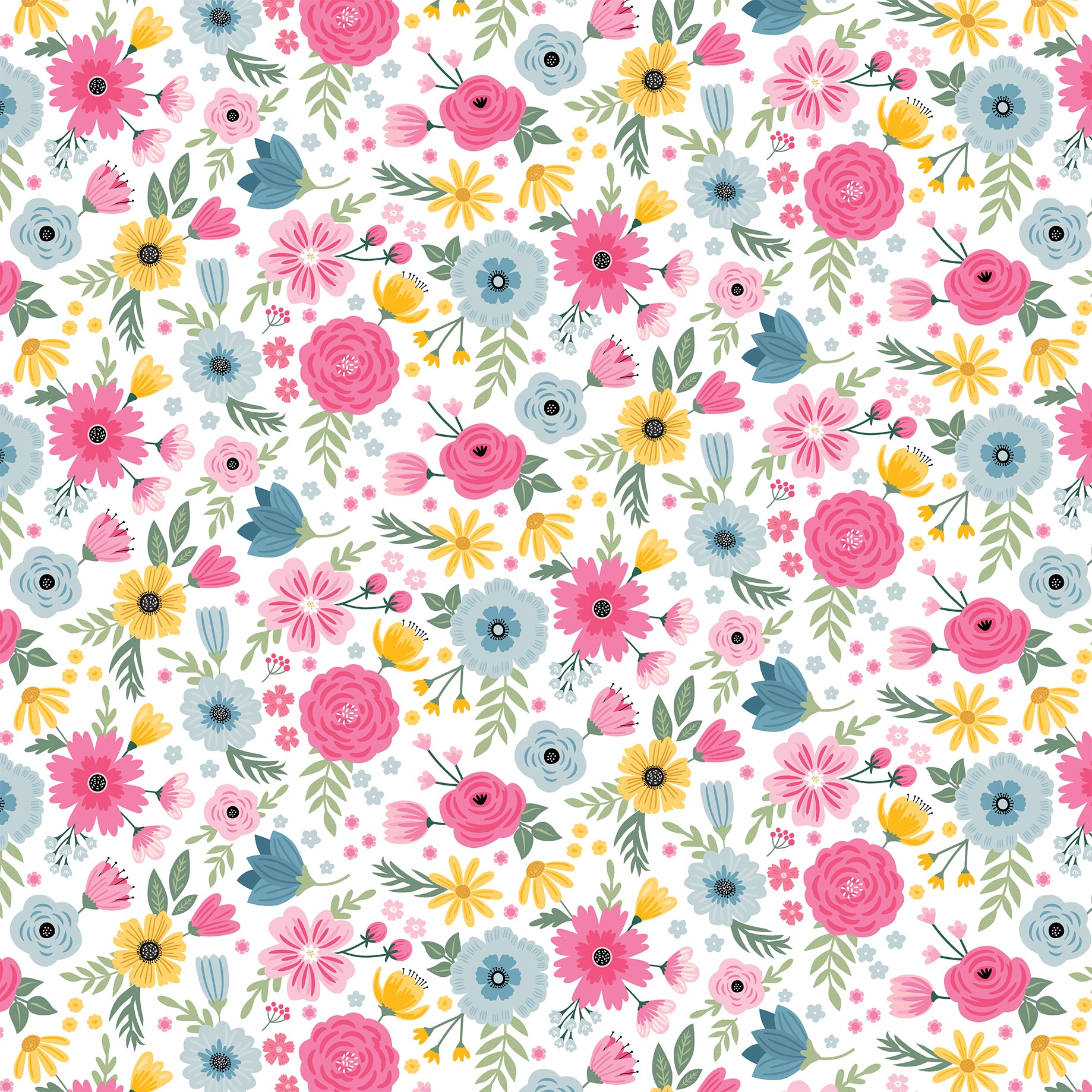 Fairy Garden Collection Enchanted Florals 12 x 12 Double-Sided Scrapbook Paper by Echo Park Paper