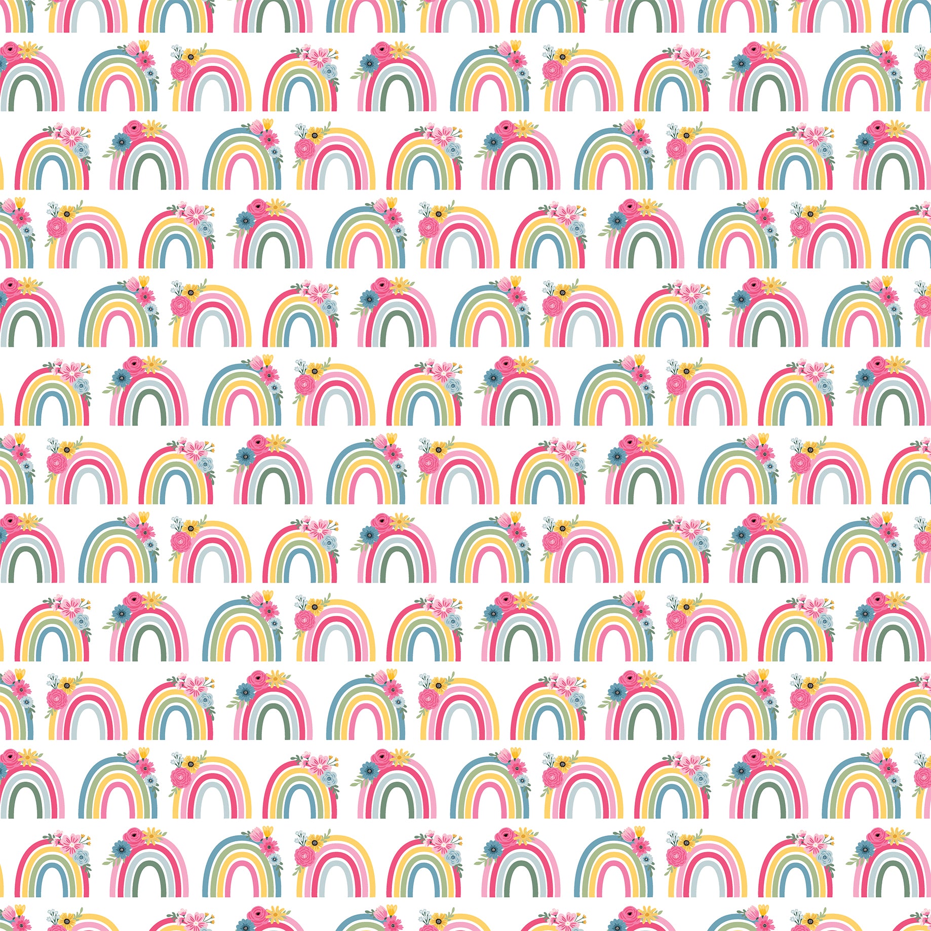Fairy Garden Collection Garden Rainbows 12 x 12 Double-Sided Scrapbook Paper by Echo Park Paper