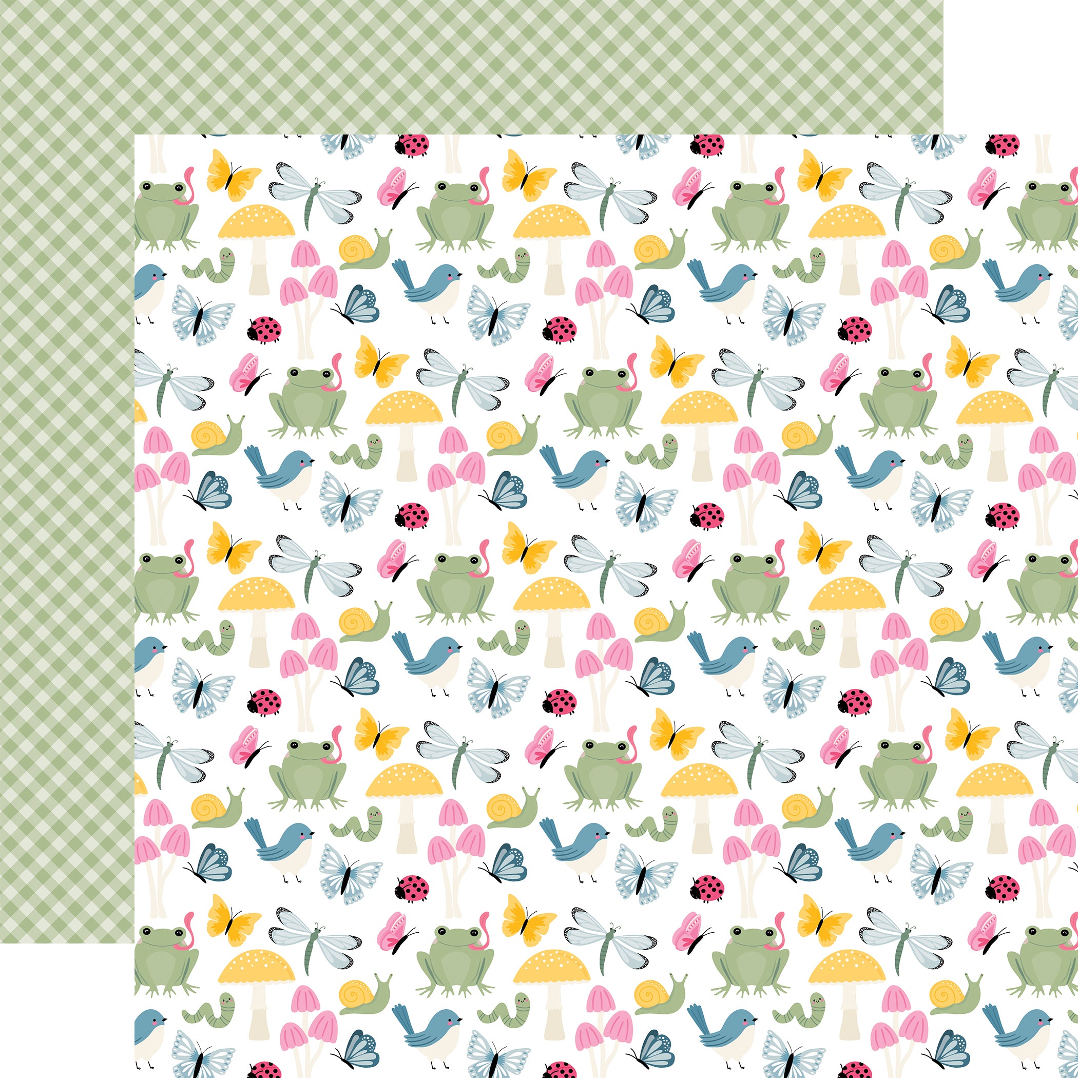 Fairy Garden Collection Fairy Tale Friends  12 x 12 Double-Sided Scrapbook Paper by Echo Park Paper