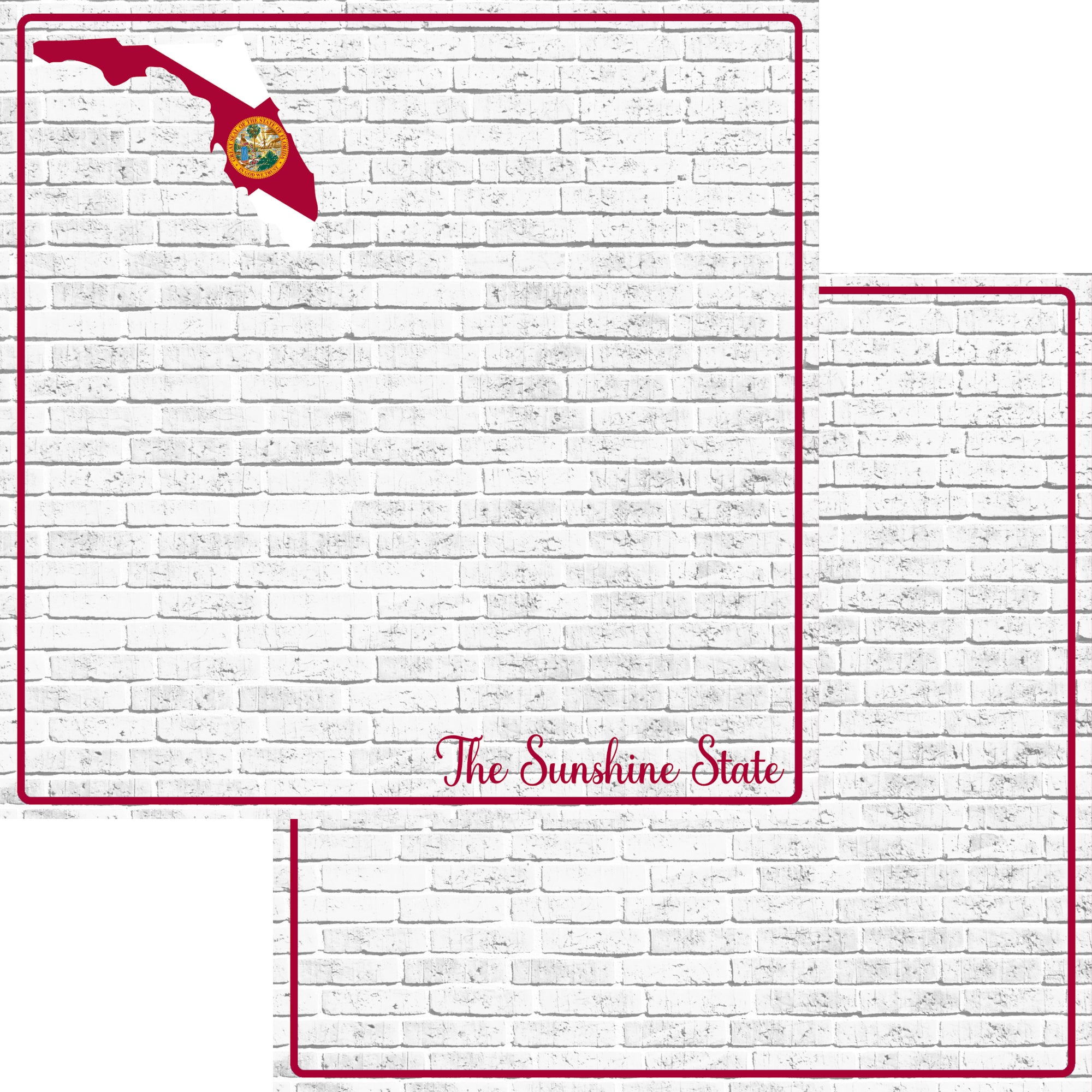 Fifty States Collection Florida 12 x 12 Double-Sided Scrapbook Paper by SSC Designs
