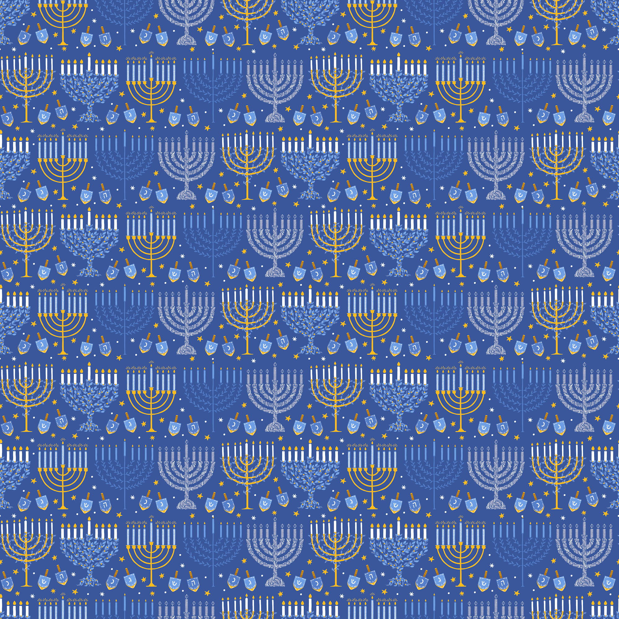 Festival of Lights Collection Dreidel 12 x 12 Double-Sided Scrapbook Paper by SSC Designs