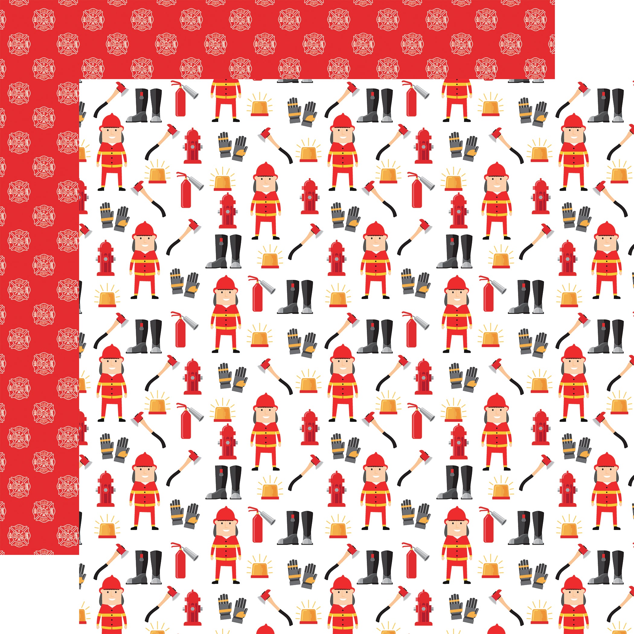 First Responder Collection 13-Piece Collection Kit by Echo Park Paper-12 Papers, 1 Sticker