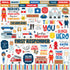 First Responder Collection 13-Piece Collection Kit by Echo Park Paper-12 Papers, 1 Sticker