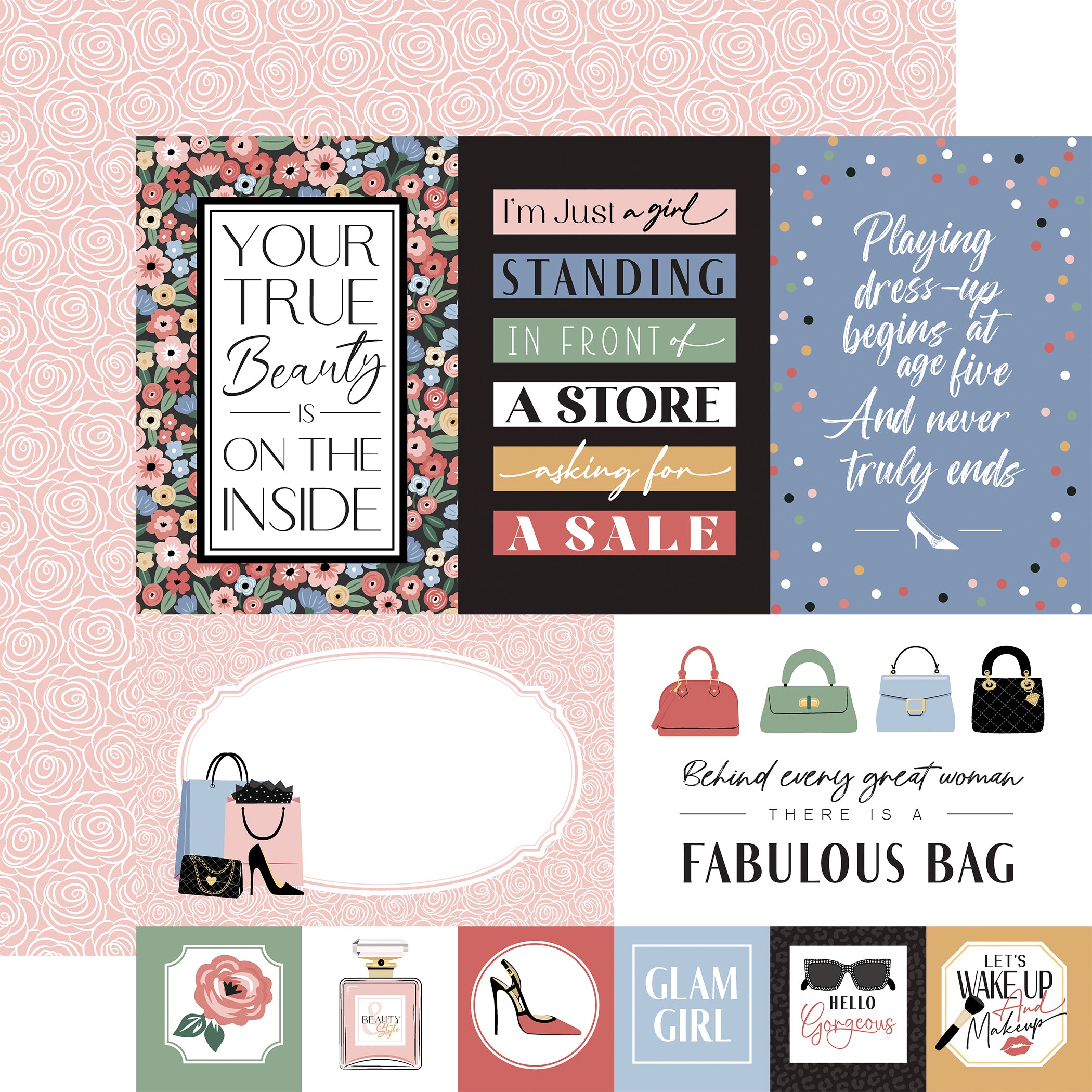 Fashion 12 x 12 Scrapbook Collection Kit by Echo Park Paper - 13 Pieces