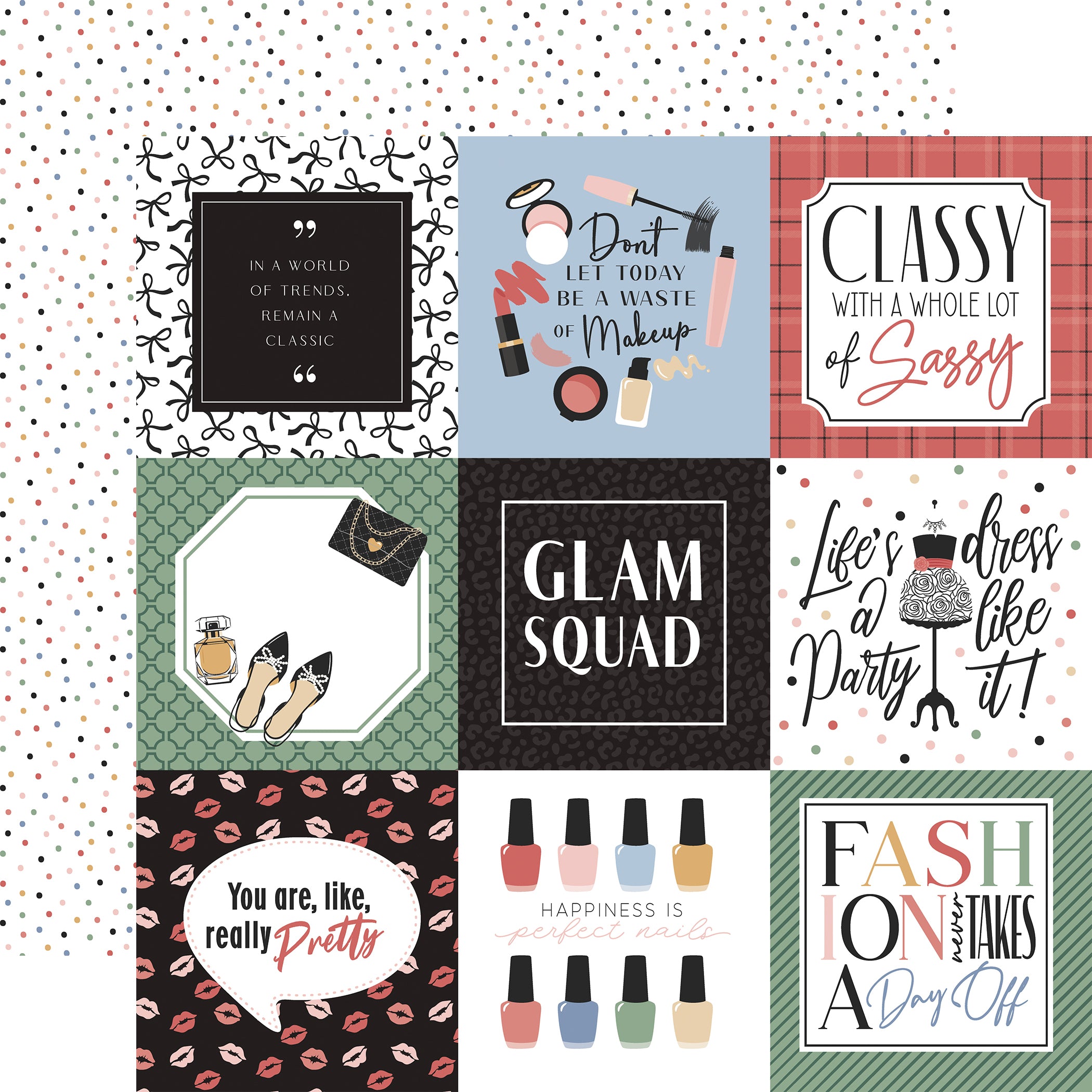 Fashion 12 x 12 Scrapbook Collection Kit by Echo Park Paper - 13 Pieces