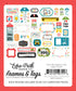 Field Trip Collection 5 x 5 Scrapbook Frames & Tags Embellishments by Echo Park Paper