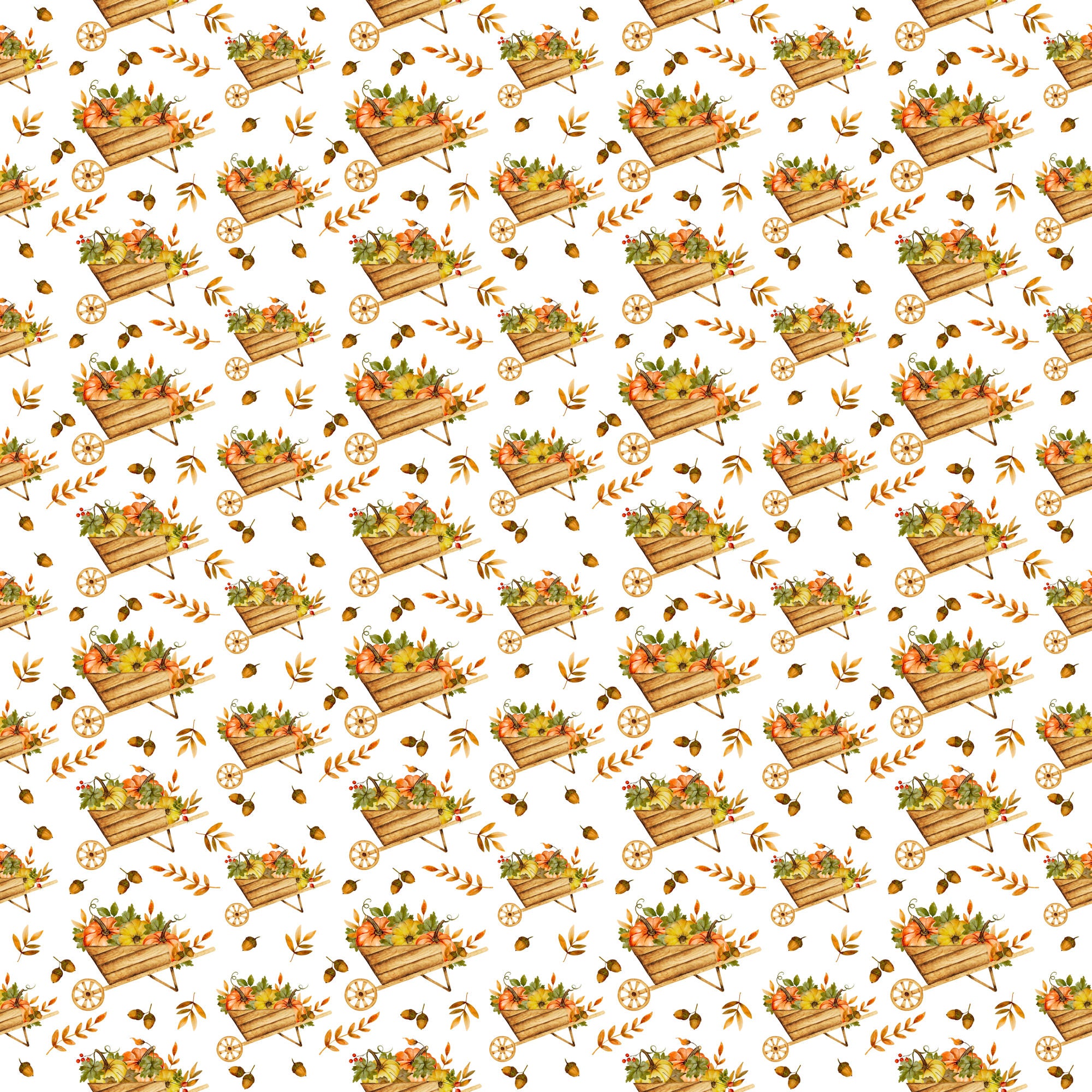 Favorite Fall Collection Barrel of Pumpkins 12 x 12 Double-Sided Scrapbook Paper by SSC Designs
