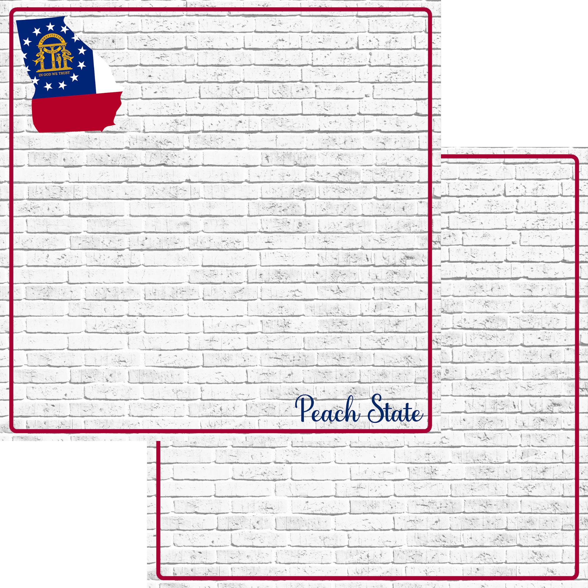 Fifty States Collection Georgia 12 x 12 Double-Sided Scrapbook Paper by SSC Designs