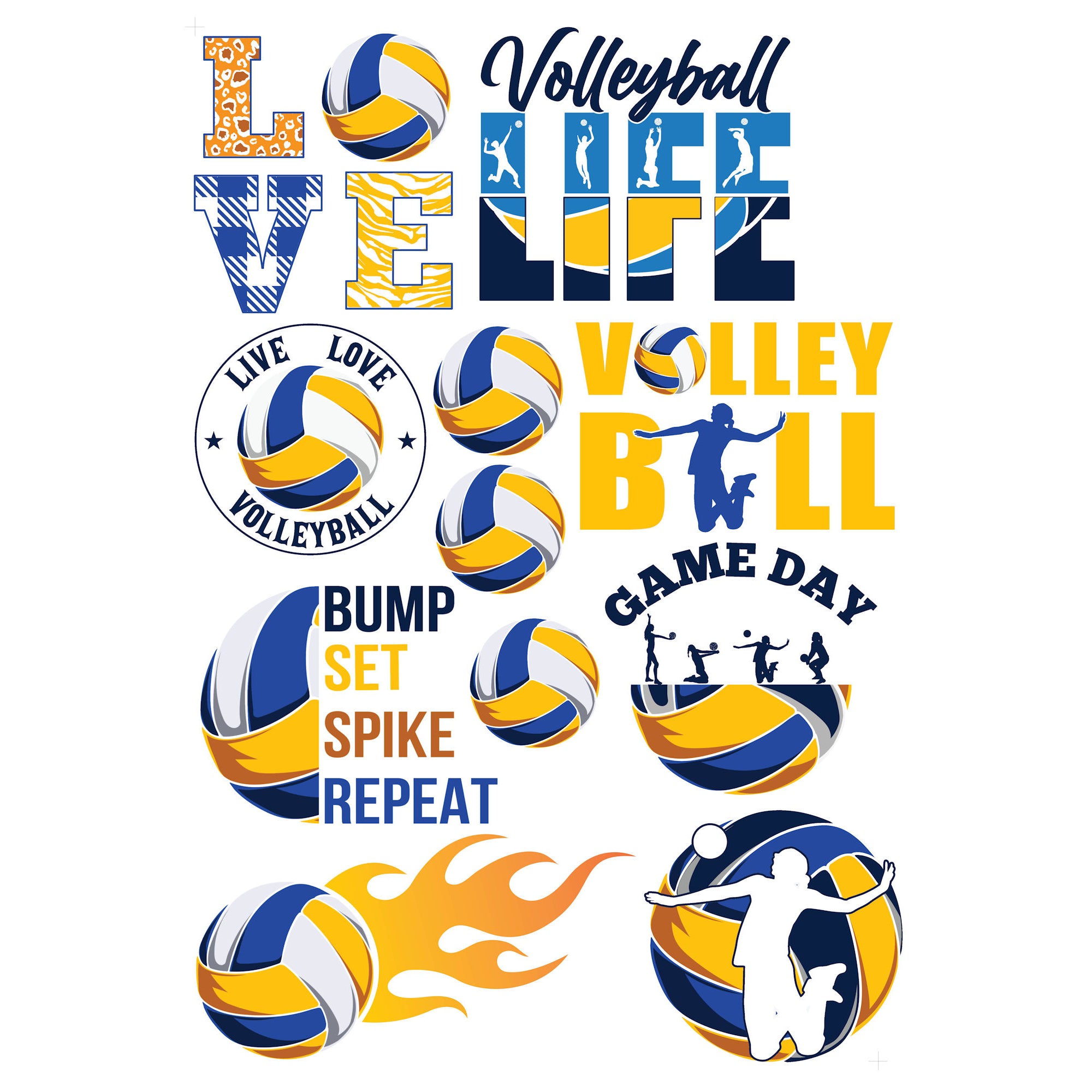 Go Big Sports Collection Volleyball Laser Cut Scrapbook Ephemera Embellishments by SSC Designs