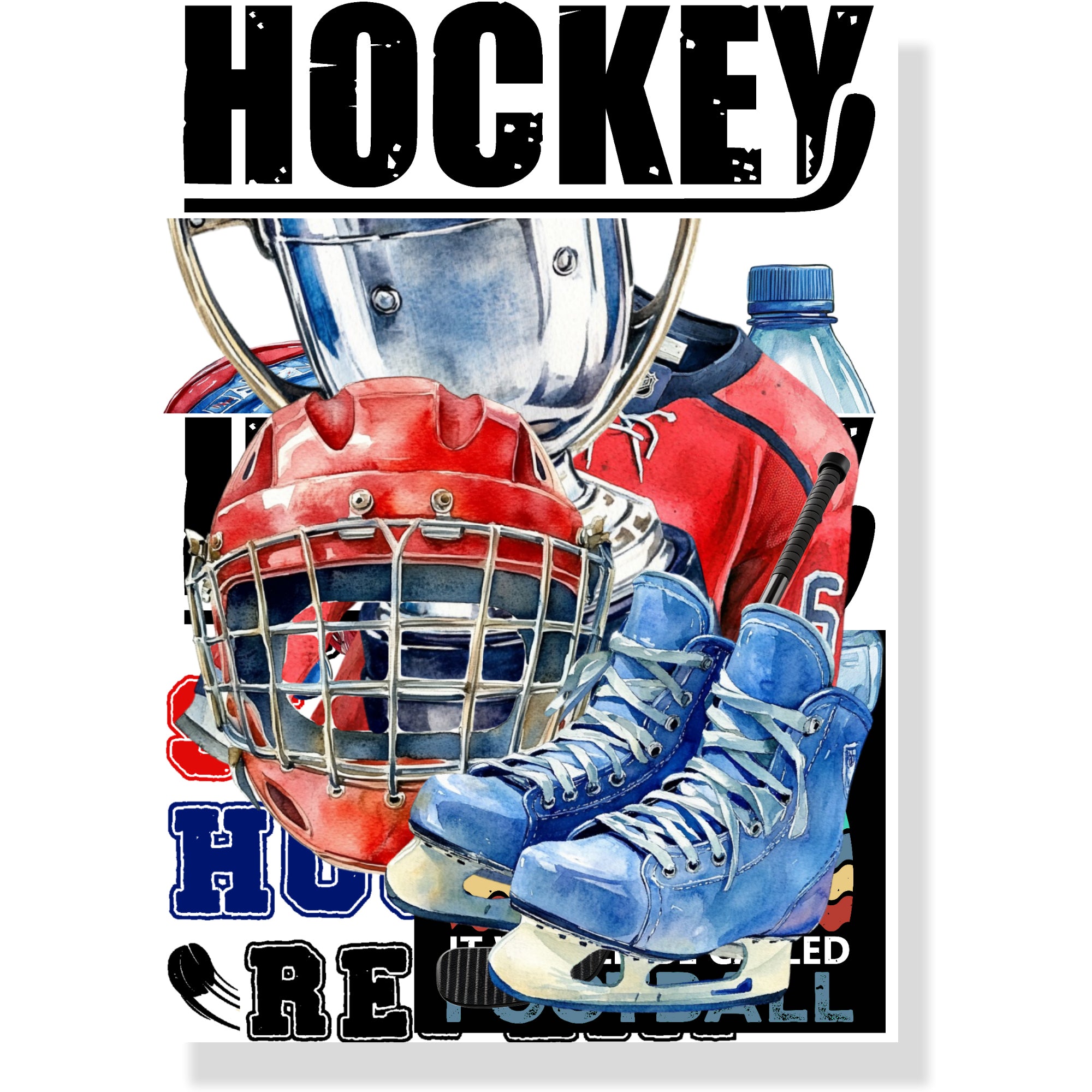 Go Big Sports Collection Hockey Laser Cut Scrapbook Ephemera Embellishments by SSC Designs