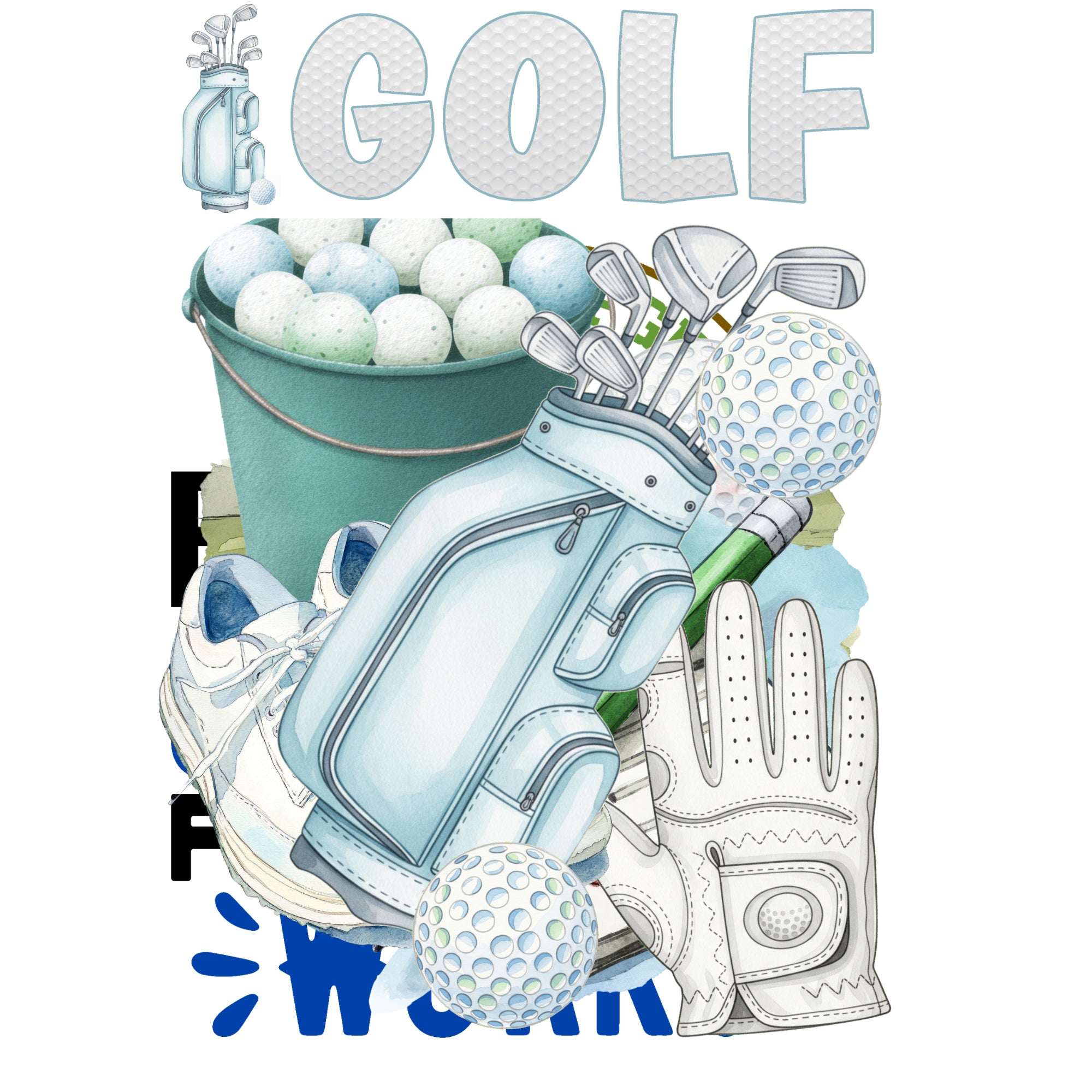Go Big Sports Collection Golf Laser Cut Scrapbook Ephemera Embellishments by SSC Designs