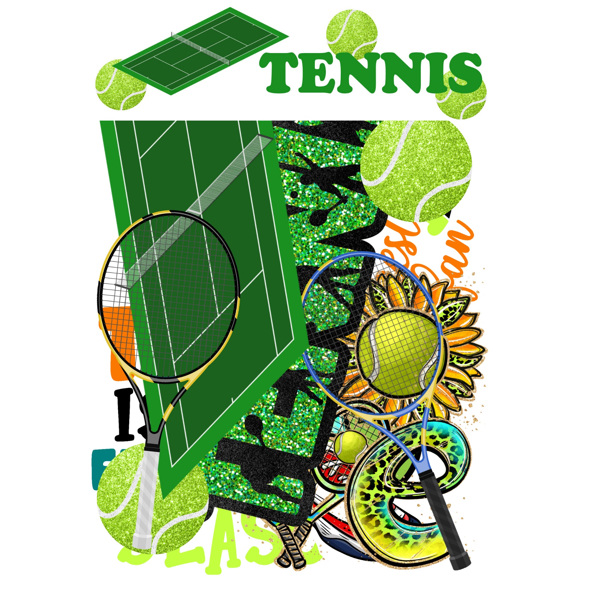 Go Big Sports Collection Tennis Laser Cut Scrapbook Ephemera Embellishments by SSC Designs