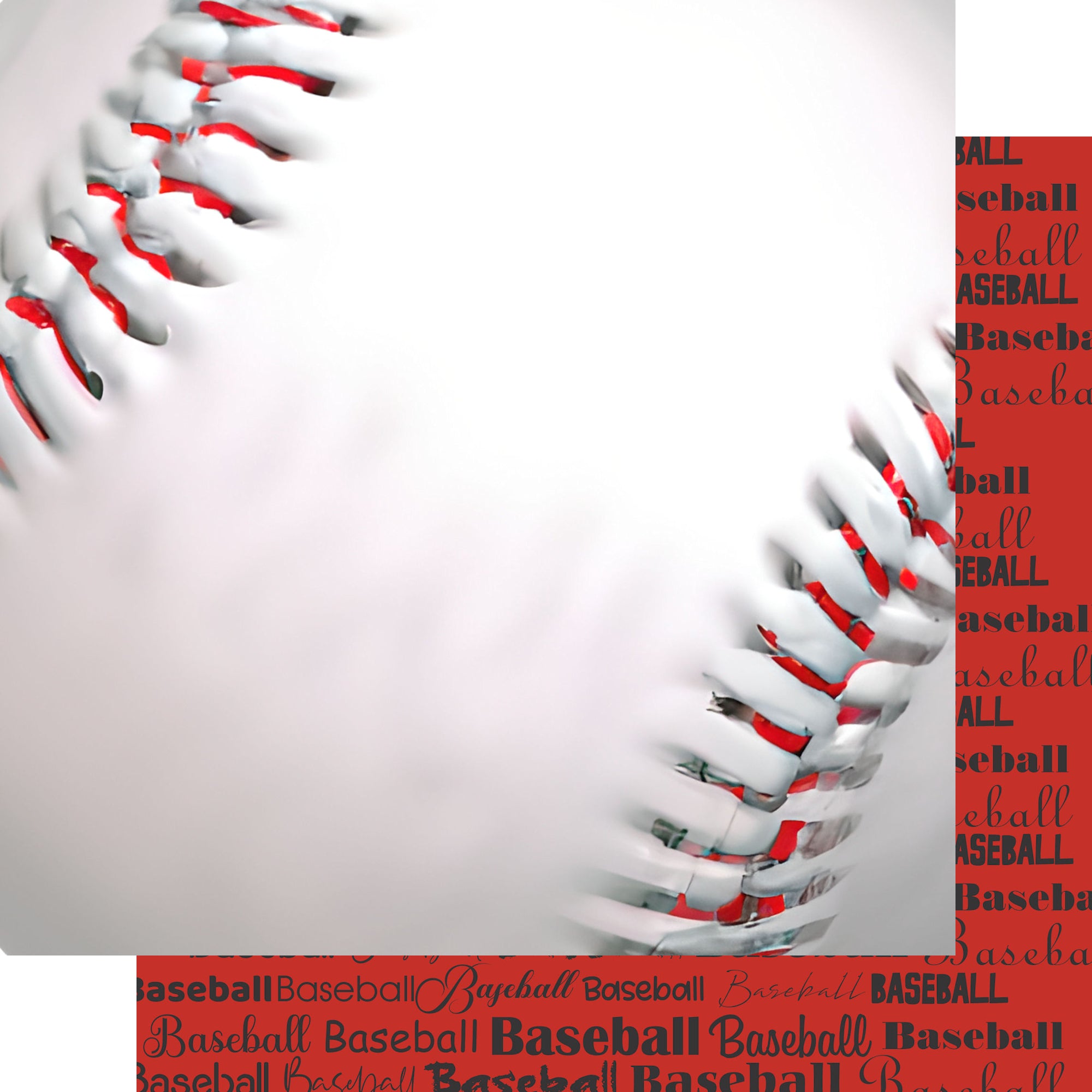 Go Big Sports Collection Baseball 12 x 12 Double-Sided Scrapbook Paper by SSC Designs