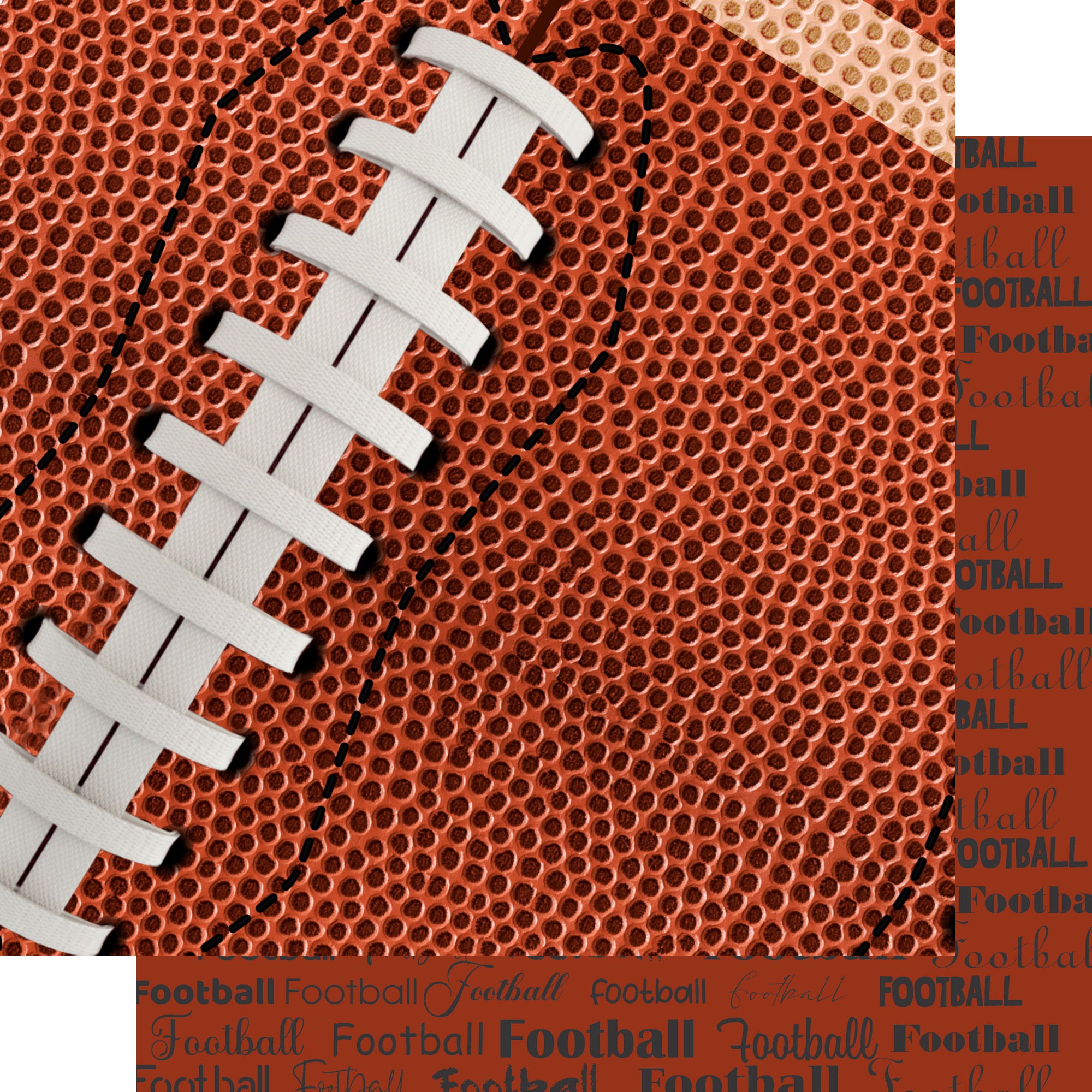 Go Big Sports Collection Football 12 x 12 Double-Sided Scrapbook Paper by SSC Designs