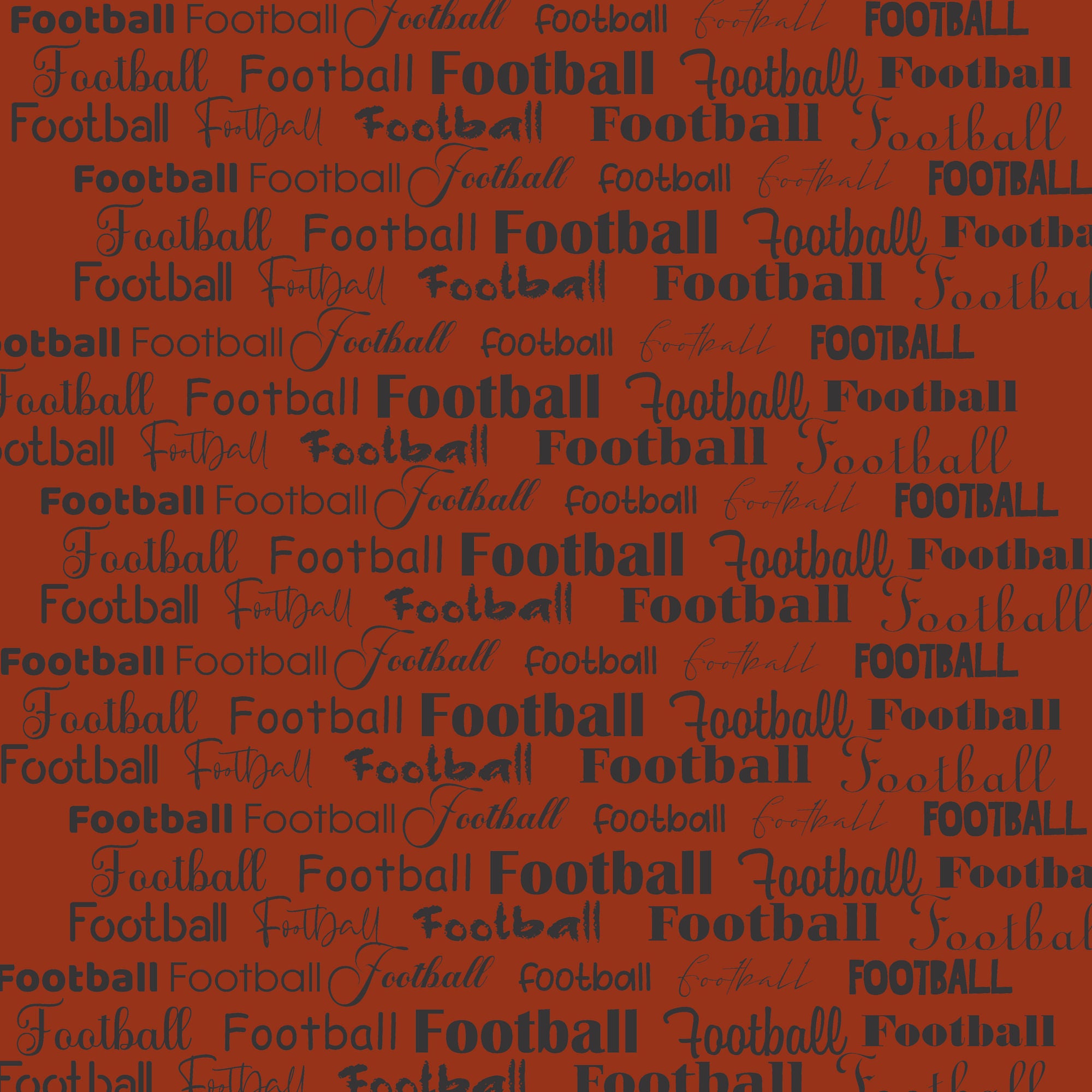 Go Big Sports Collection Football 12 x 12 Double-Sided Scrapbook Paper by SSC Designs