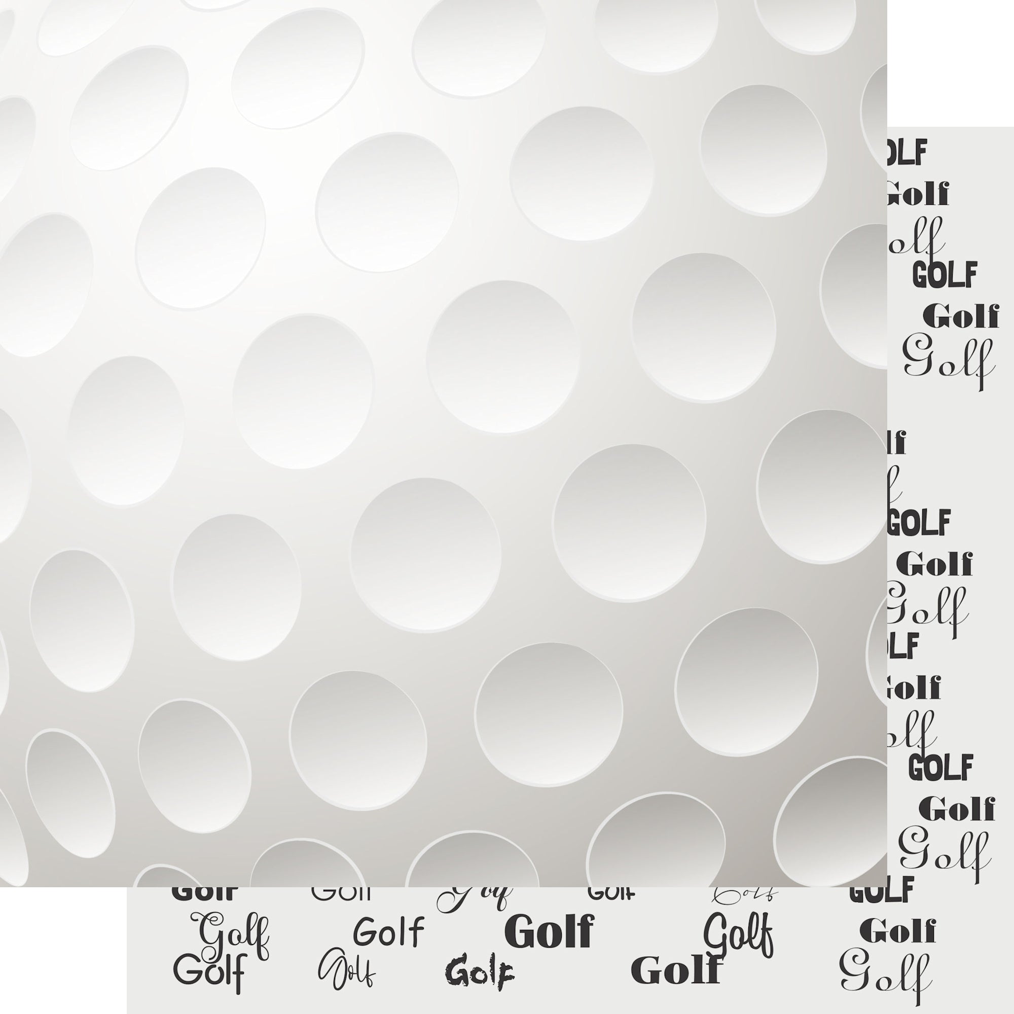 Go Big Sports Collection Golf 12 x 12 Double-Sided Scrapbook Paper by SSC Designs