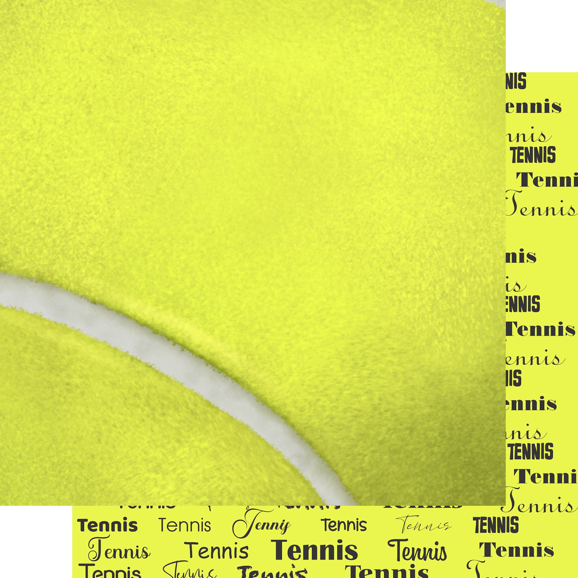 Go Big Sports Collection Tennis 12 x 12 Double-Sided Scrapbook Paper by SSC Designs