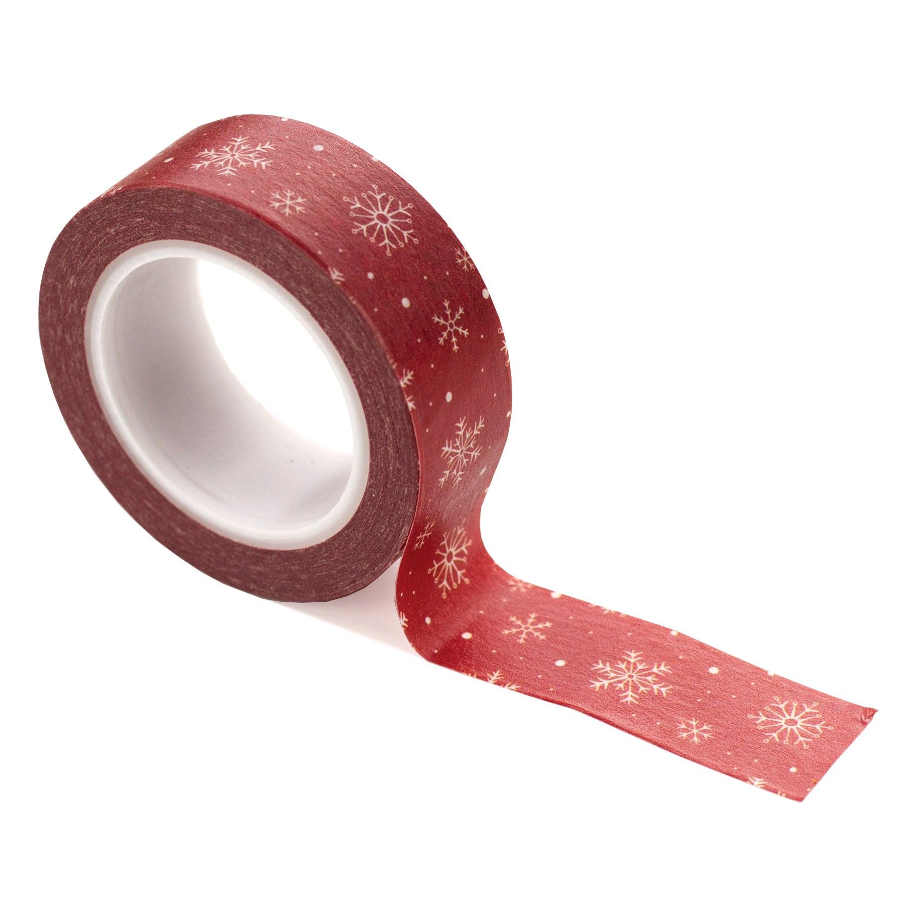 Gnome For Christmas Collection Red Snowflakes Washi Tape by Echo Park Paper - 30 Feet