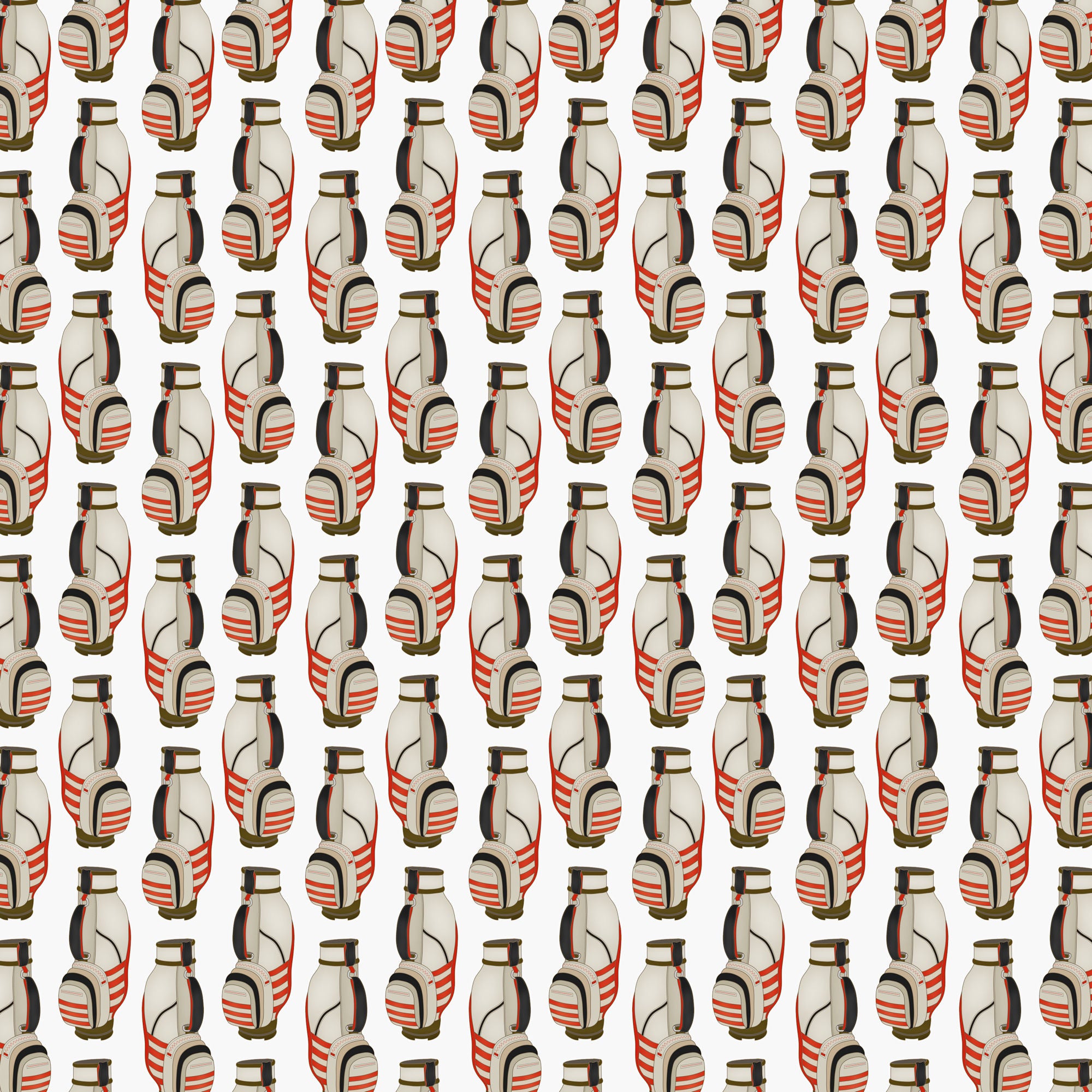 Golfing Collection Golf Equipment 12 x 12 Double-Sided Scrapbook Paper by SSC Designs