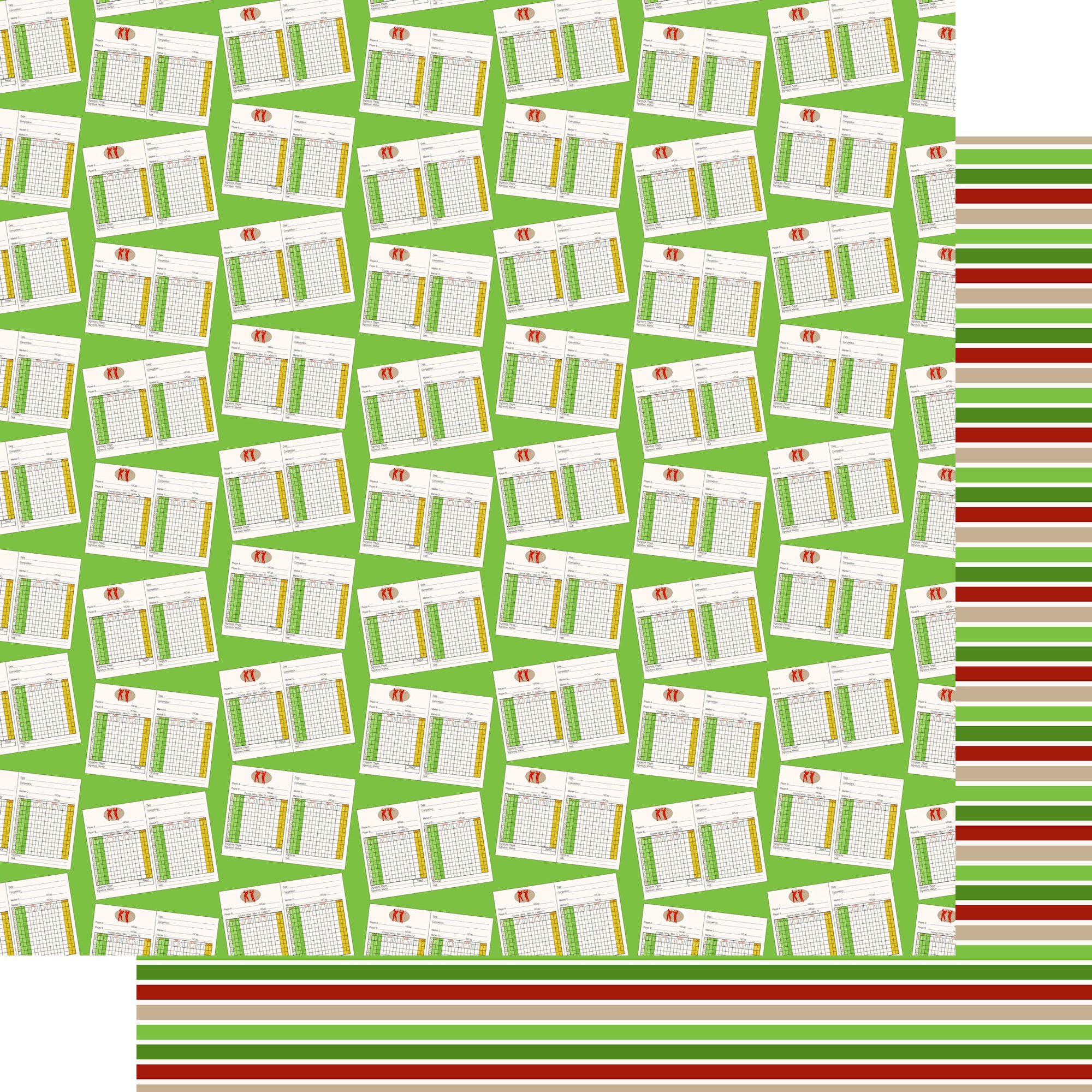 Golfing Collection Par 3 12 x 12 Double-Sided Scrapbook Paper by SSC Designs