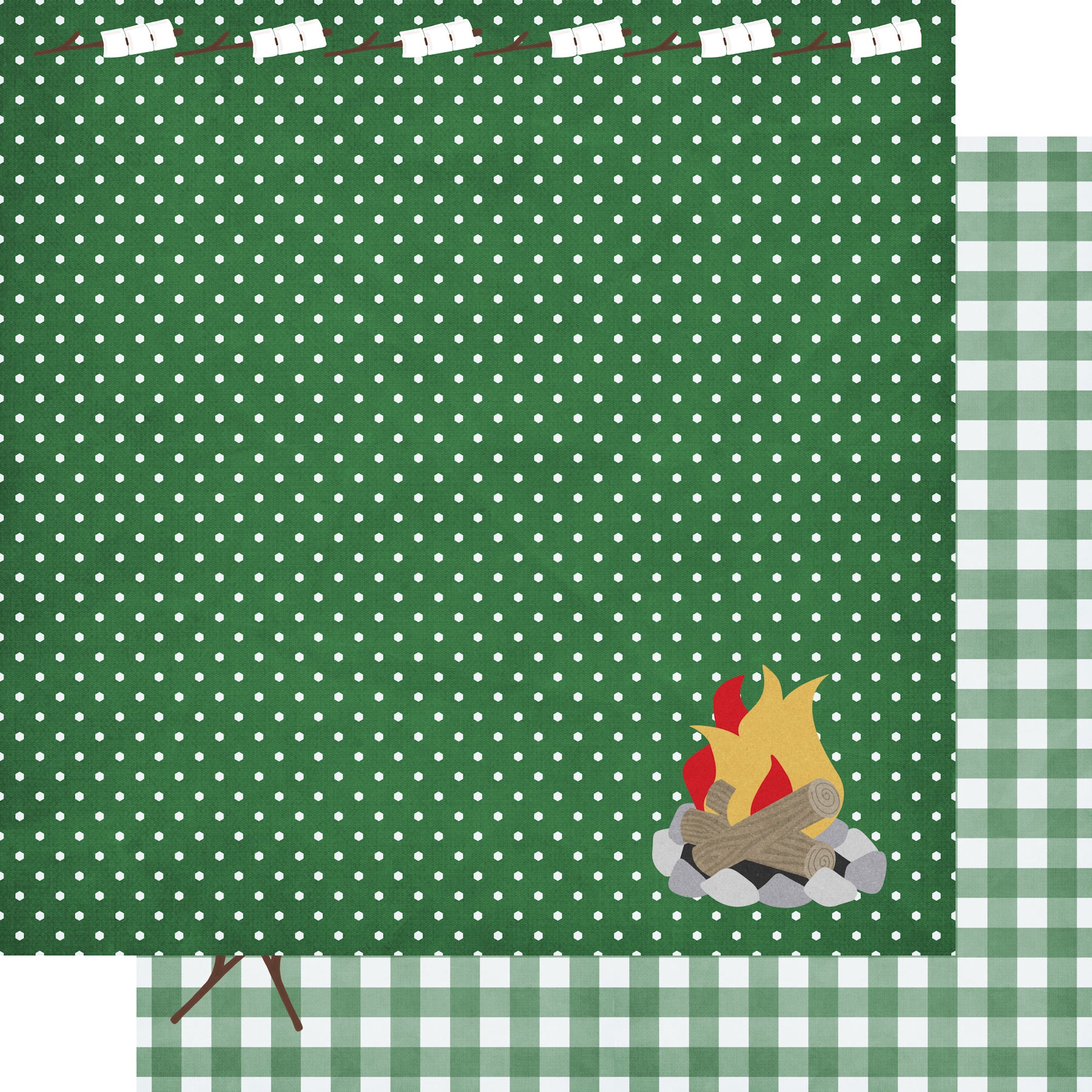 Glamping Collection Fireside Glamping 12 x 12 Double-Sided Scrapbook Paper by SSC Designs