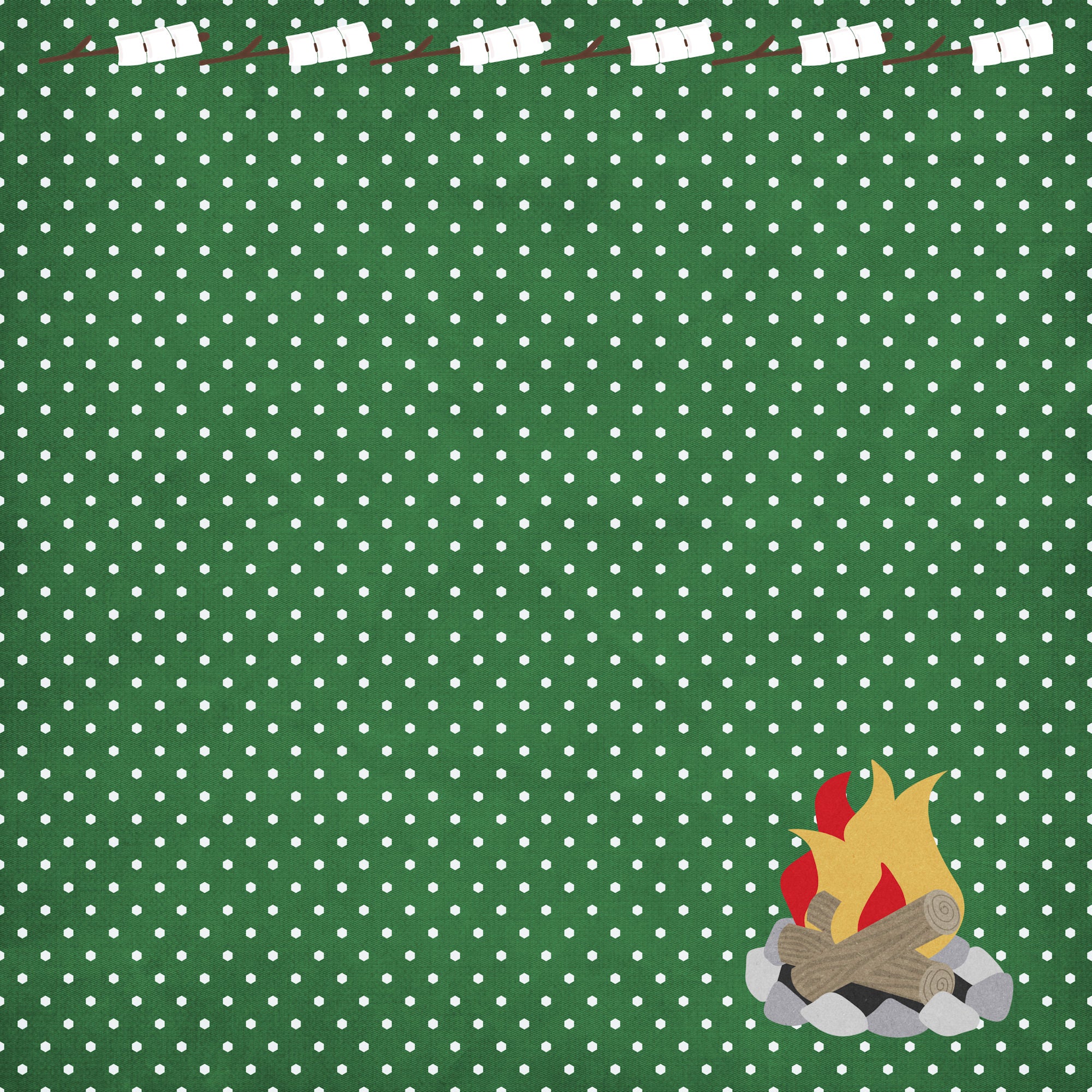 Glamping Collection Fireside Glamping 12 x 12 Double-Sided Scrapbook Paper by SSC Designs
