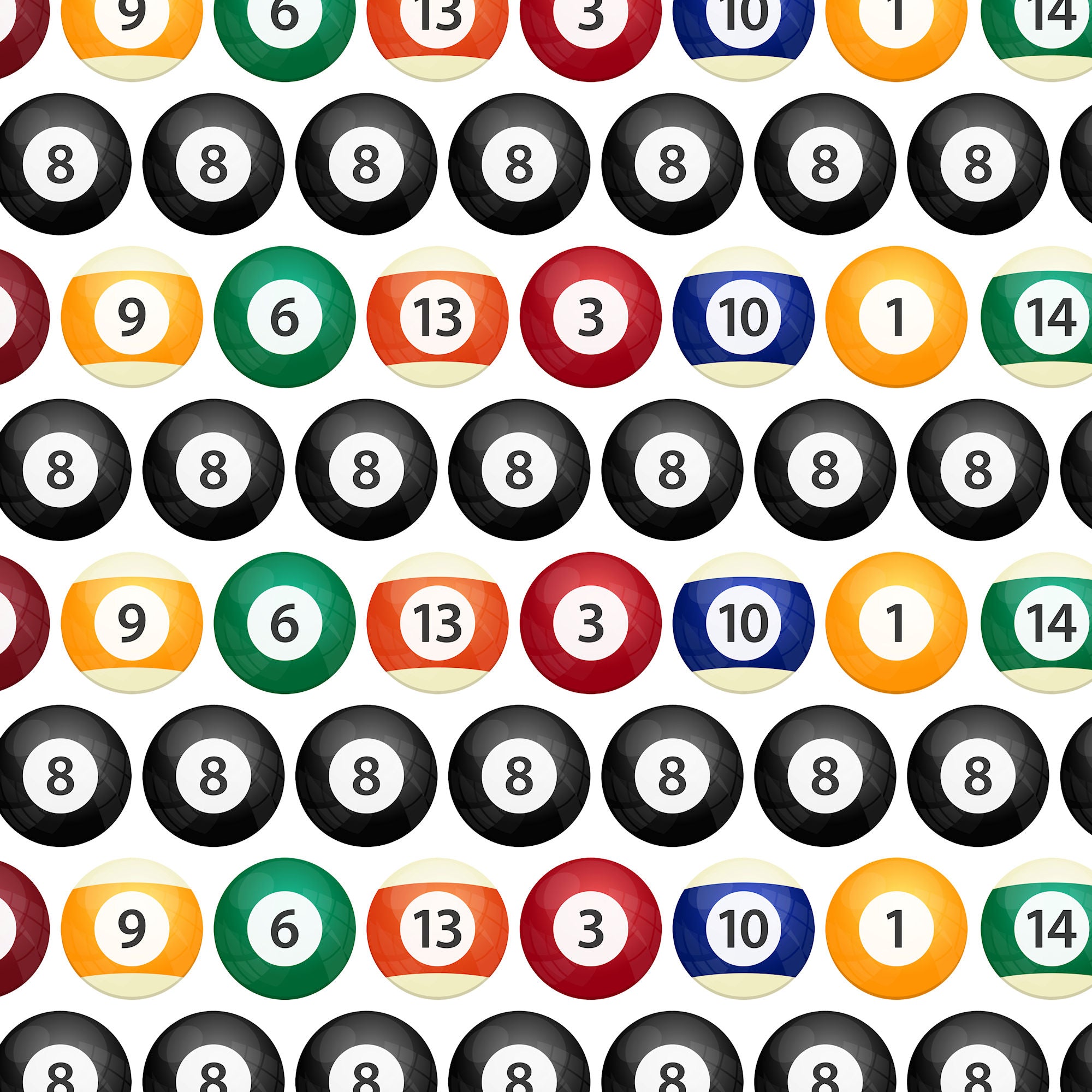 Game Night Collection Pool Hall Patterns 12 x 12 Double-Sided Scrapbook Paper by SSC Designs