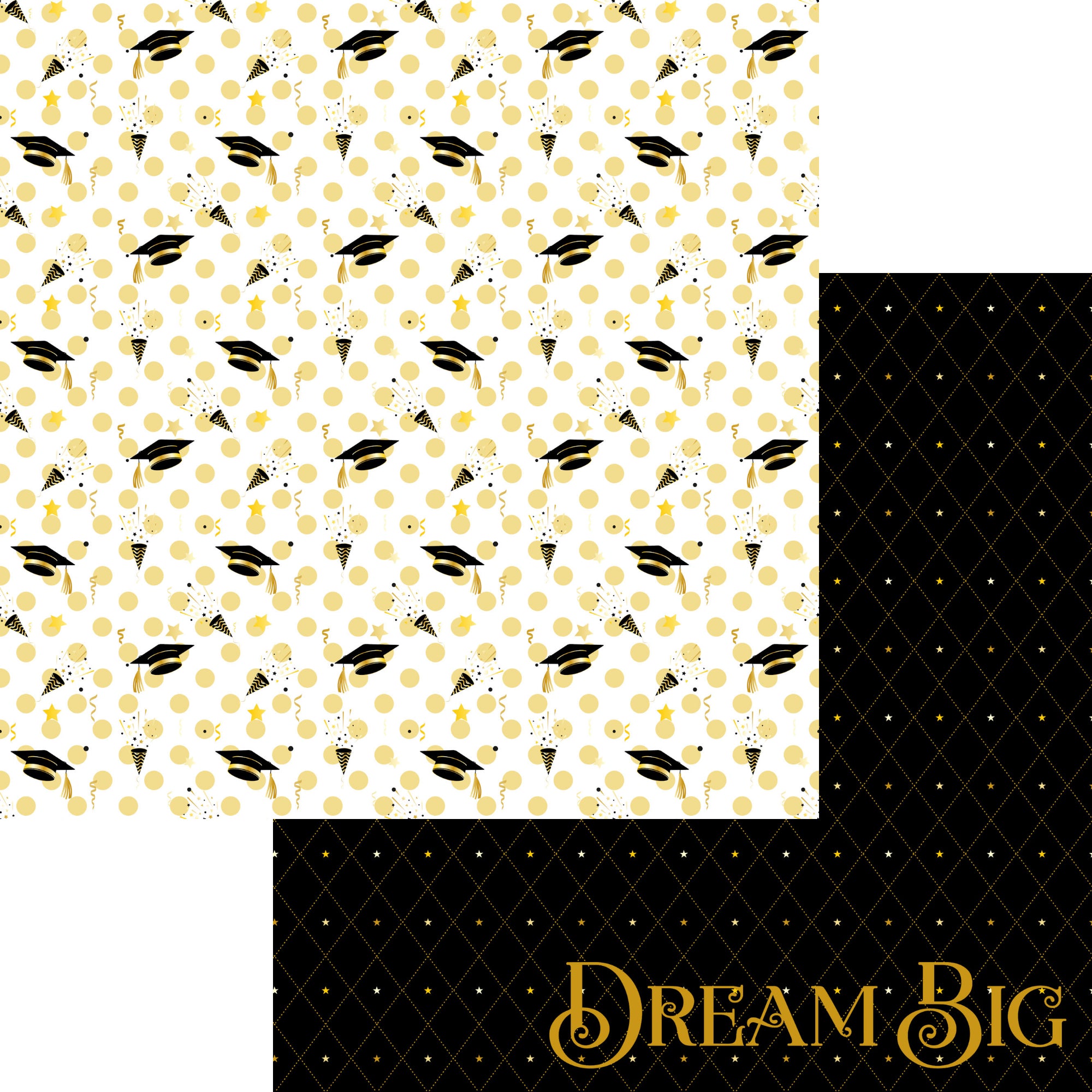 Graduation Collection Dream Big 12 x 12 Double-Sided Scrapbook Paper by SSC Designs