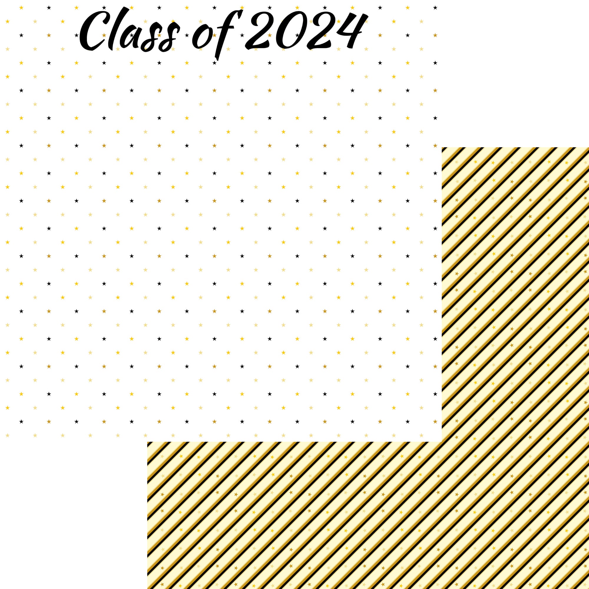 Graduation Collection Class of 2024 12 x 12 Double-Sided Scrapbook Paper by SSC Designs