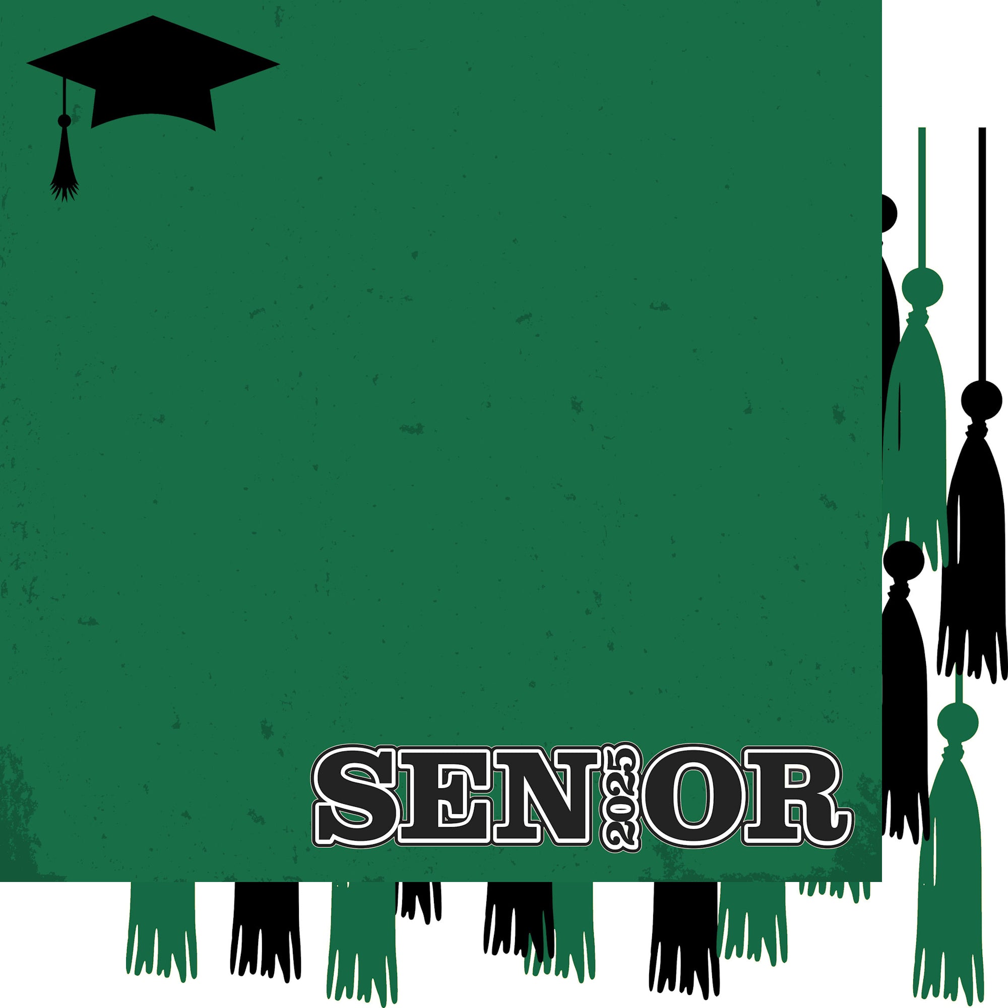 Graduate 2025 Collection Custom Color Senior 12 x 12 Double-Sided Scrapbook Paper by SSC Designs