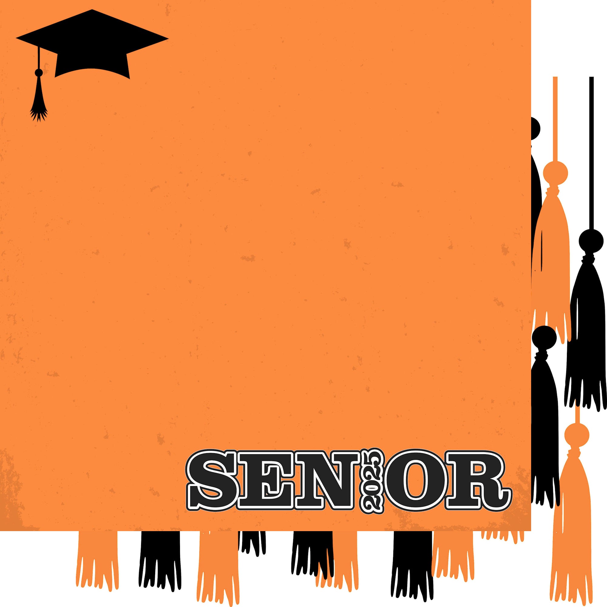 Graduate 2025 Collection Custom Color Senior 12 x 12 Double-Sided Scrapbook Paper by SSC Designs