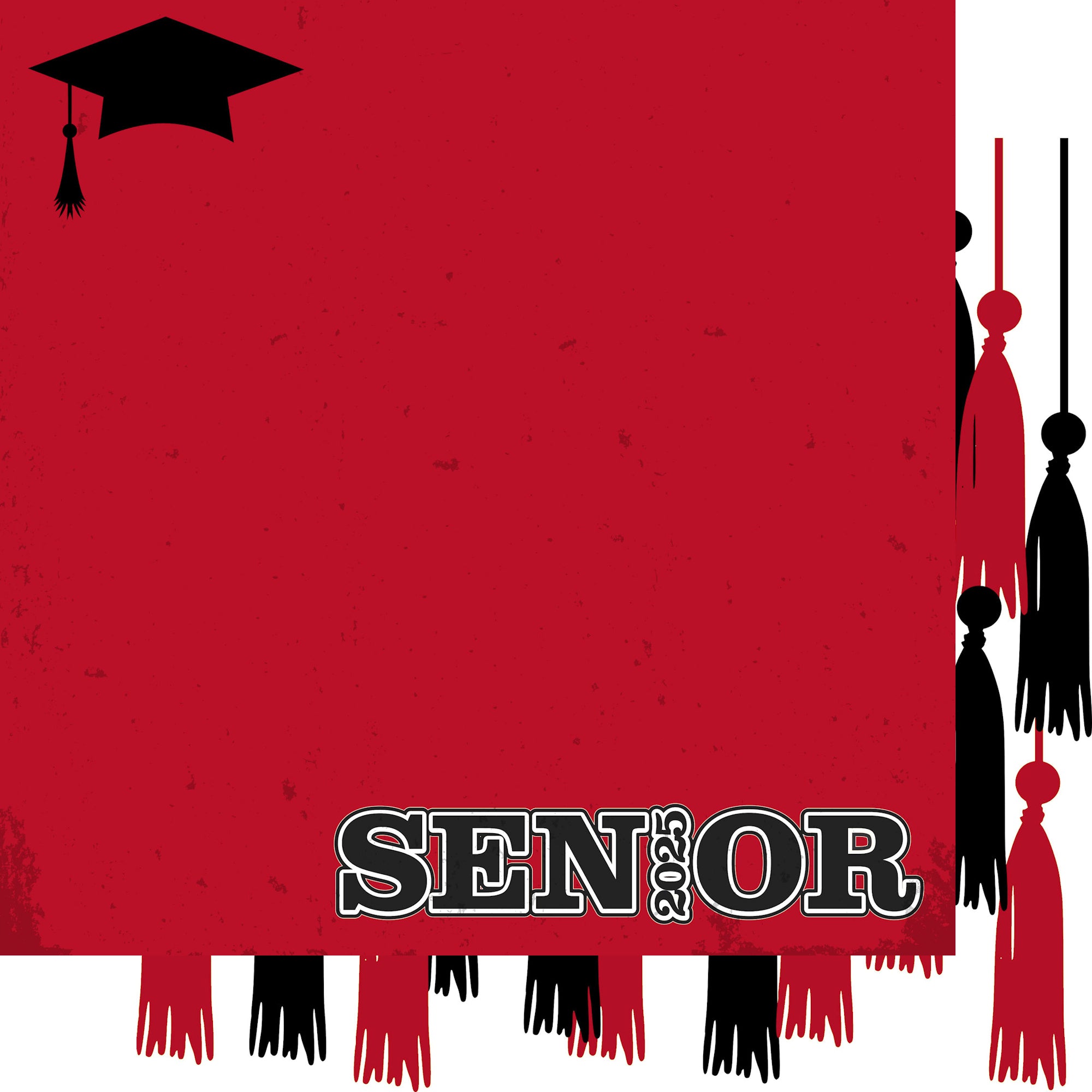 Graduate 2025 Collection Custom Color Senior 12 x 12 Double-Sided Scrapbook Paper by SSC Designs