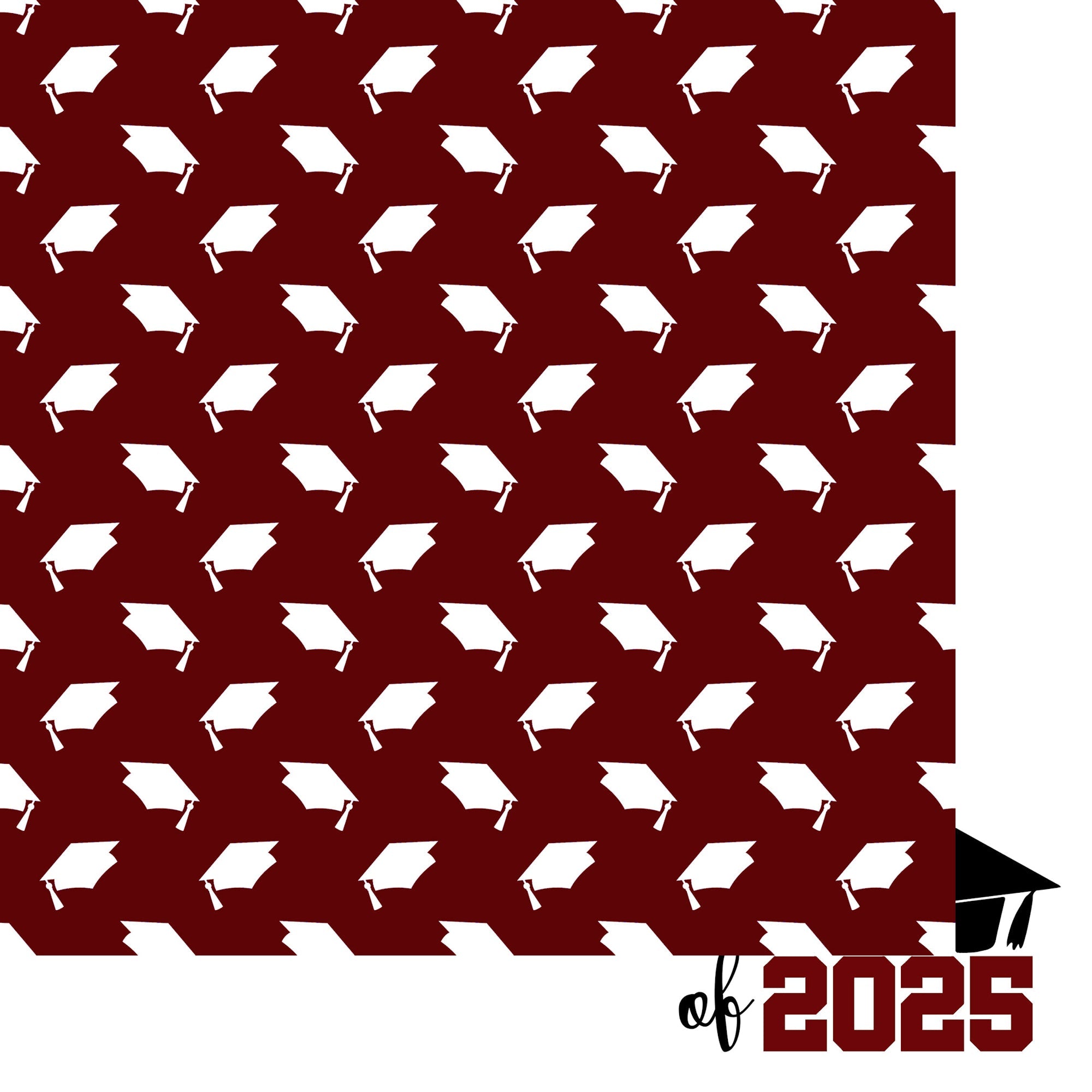 Graduate 2025 Collection Class of 2025 12 x 12 Double-Sided Scrapbook Paper by SSC Designs