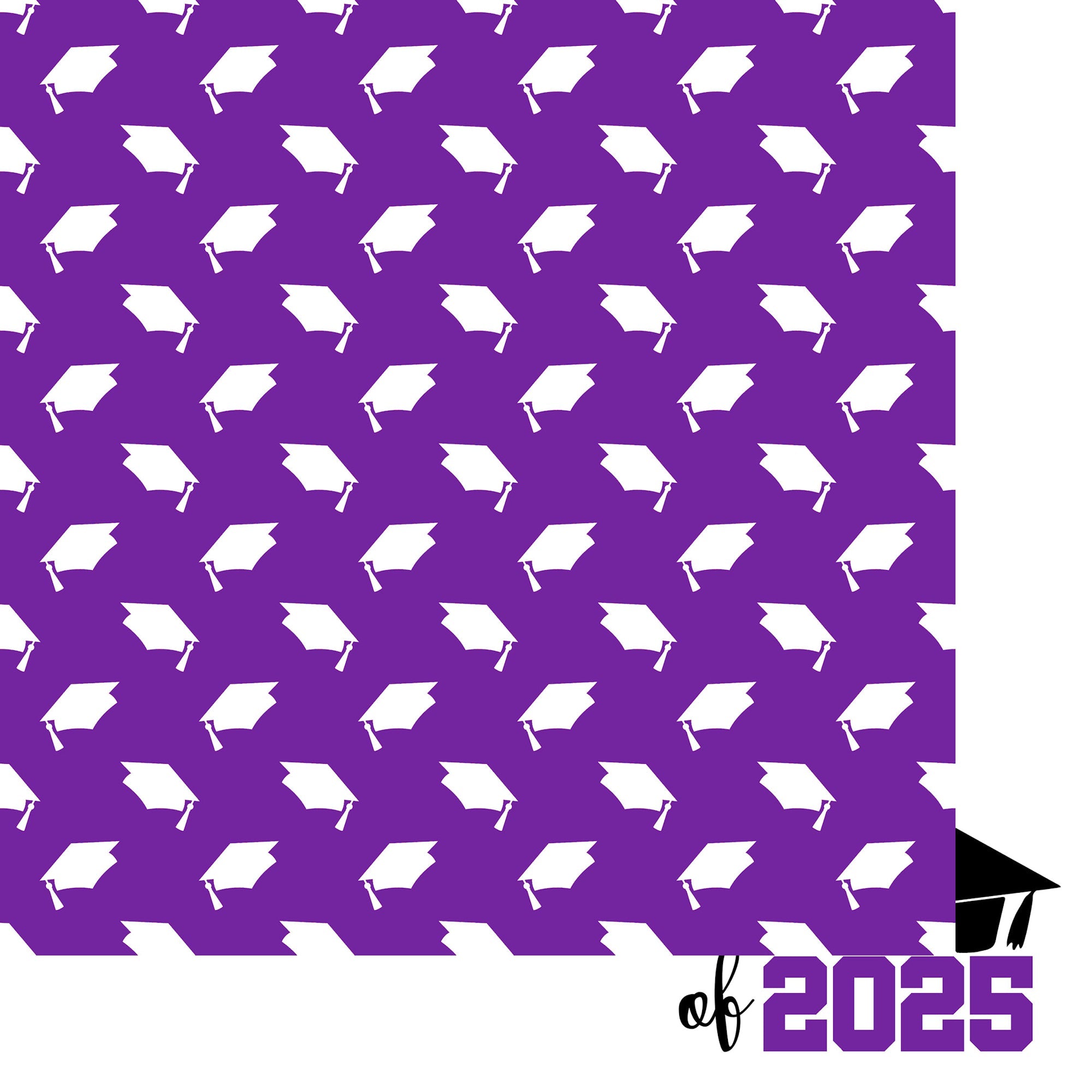 Graduate 2025 Collection Class of 2025 12 x 12 Double-Sided Scrapbook Paper by SSC Designs
