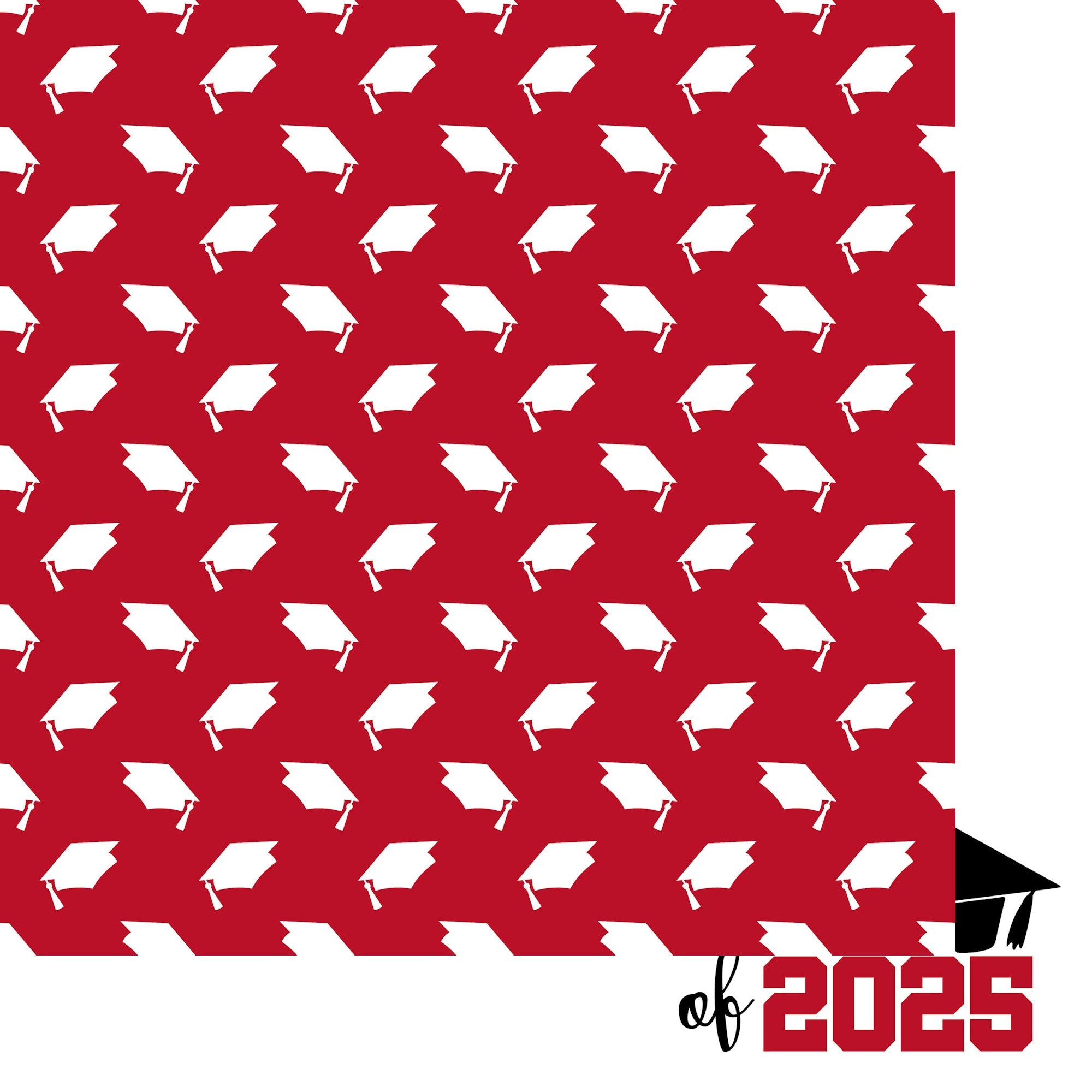 Graduate 2025 Collection Class of 2025 12 x 12 Double-Sided Scrapbook Paper by SSC Designs