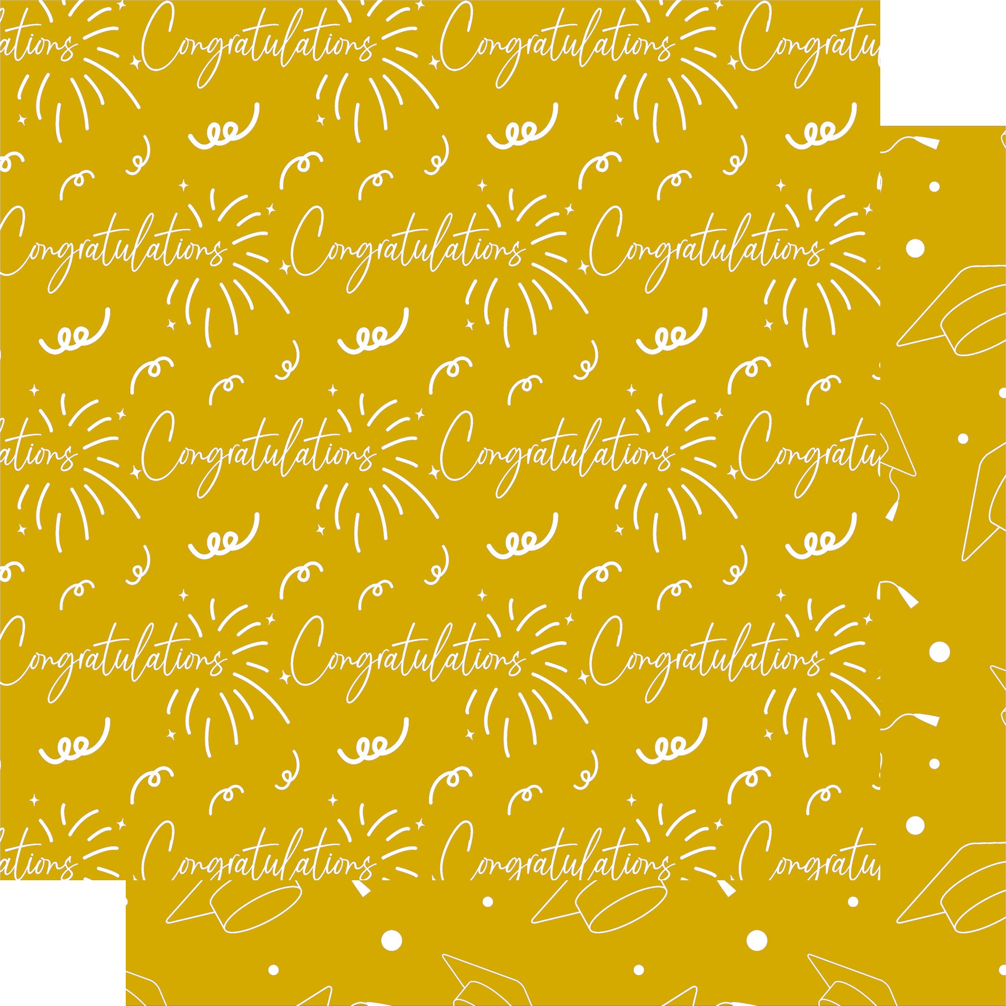 Graduate 2025 Collection Custom Color Congratulations 12 x 12 Double-Sided Scrapbook Paper by SSC Designs