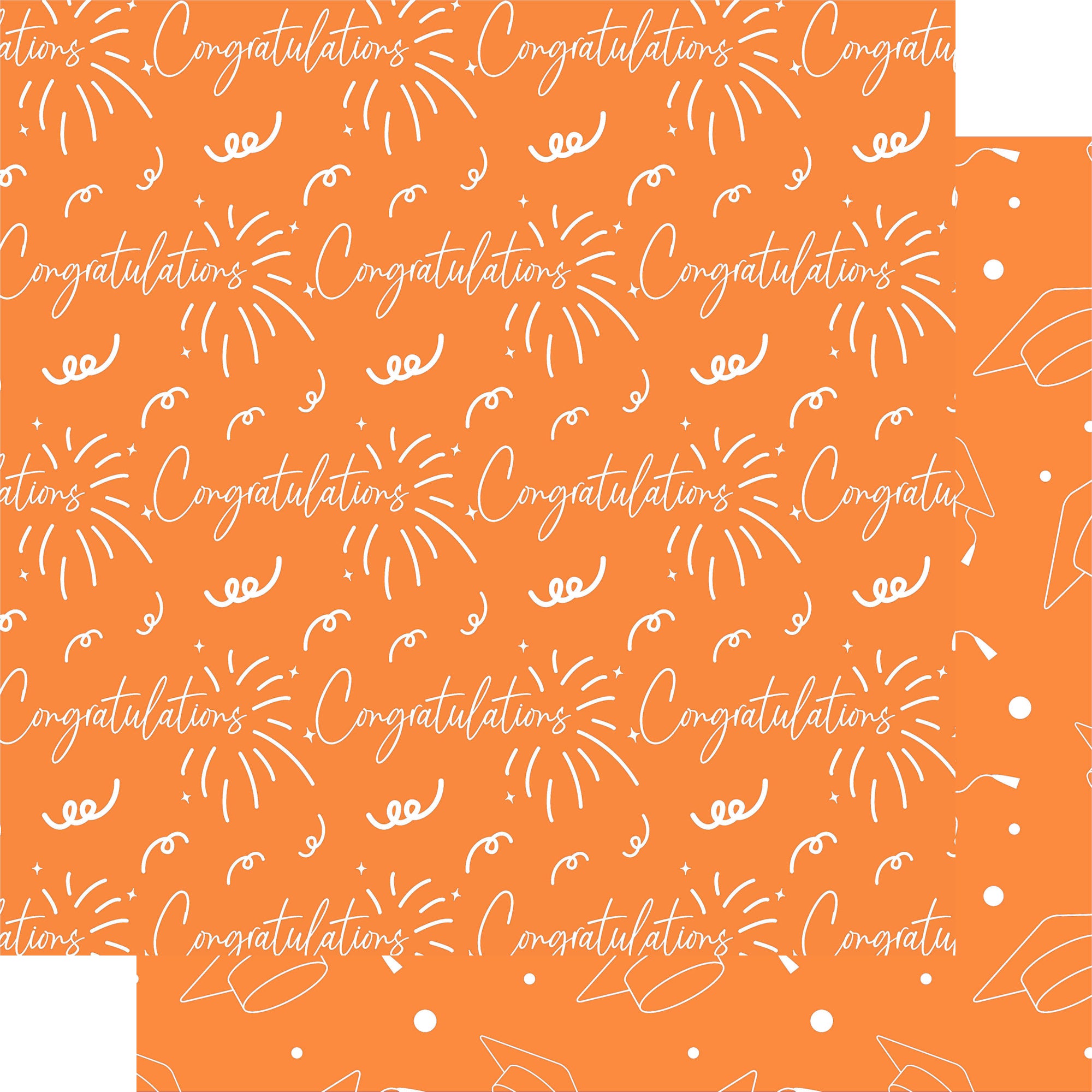 Graduate 2025 Collection Custom Color Congratulations 12 x 12 Double-Sided Scrapbook Paper by SSC Designs