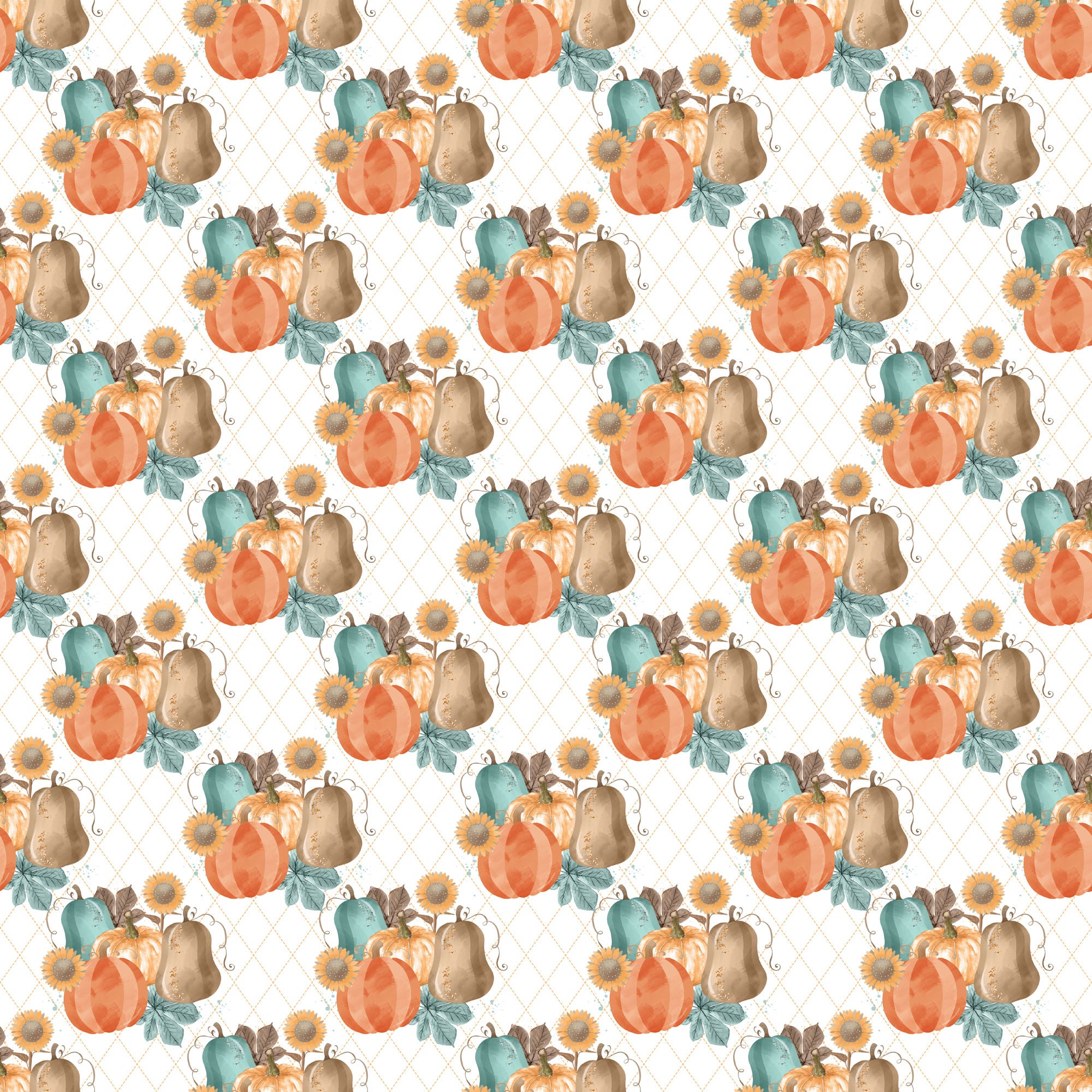 Give Thanks Collection Pumpkin Party 12 x 12 Double-Sided Scrapbook Paper by SSC Designs