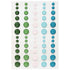 Basically Bling Winter Blues Glitter Enamel Dots Self-Adhesive Scrapbook Bling by SSC Designs - 60 Pieces