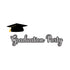 Graduation Party 3.5 x 7 Fully-Assembled Laser Cut Scrapbook Embellishment by SSC Laser Designs