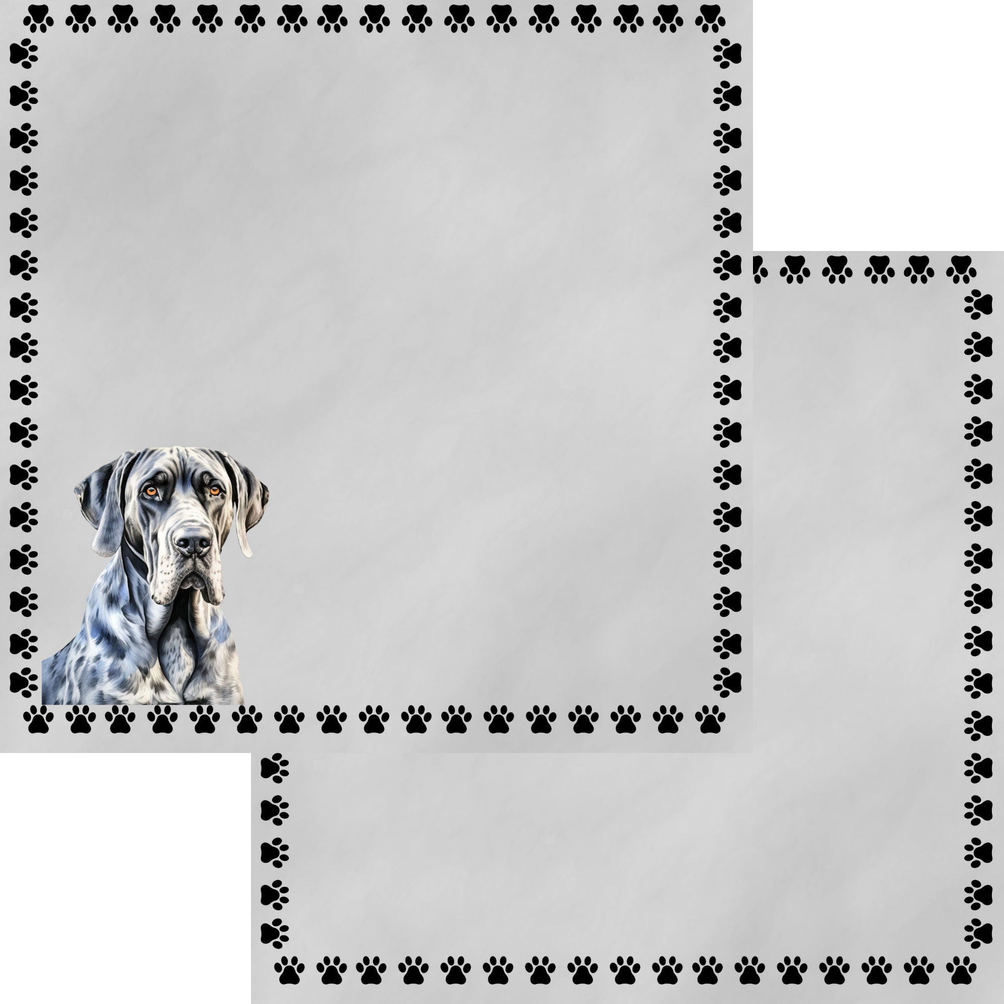 Dog Breeds Collection Great Dane 12 x 12 Double-Sided Scrapbook Paper by SSC Designs