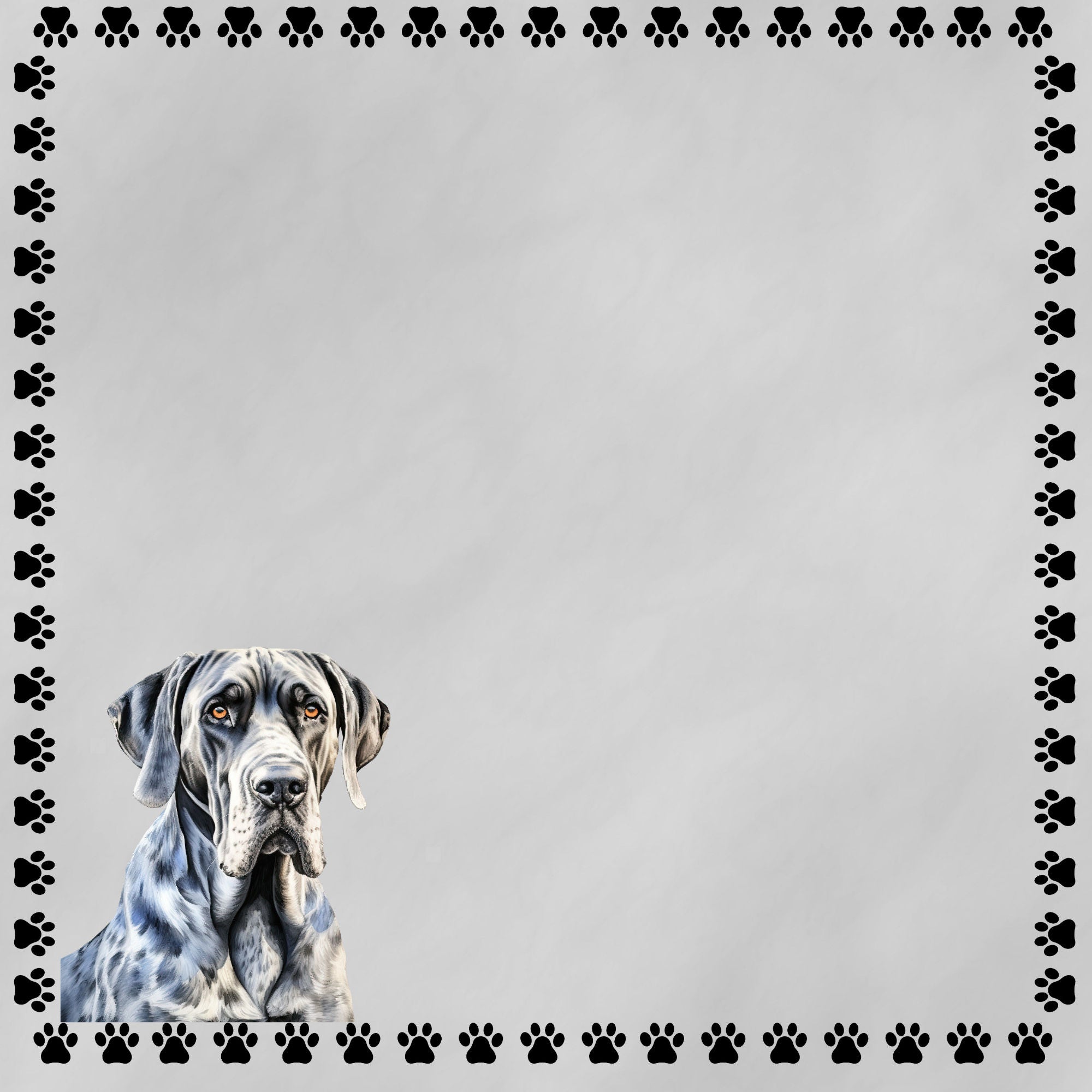 Dog Breeds Collection Great Dane 12 x 12 Double-Sided Scrapbook Paper by SSC Designs