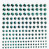 Basically Bling Collection Green 2, 3, 4, 5 mm Self-Adhesive Rhinestones by SSC Designs - Pkg. of 165