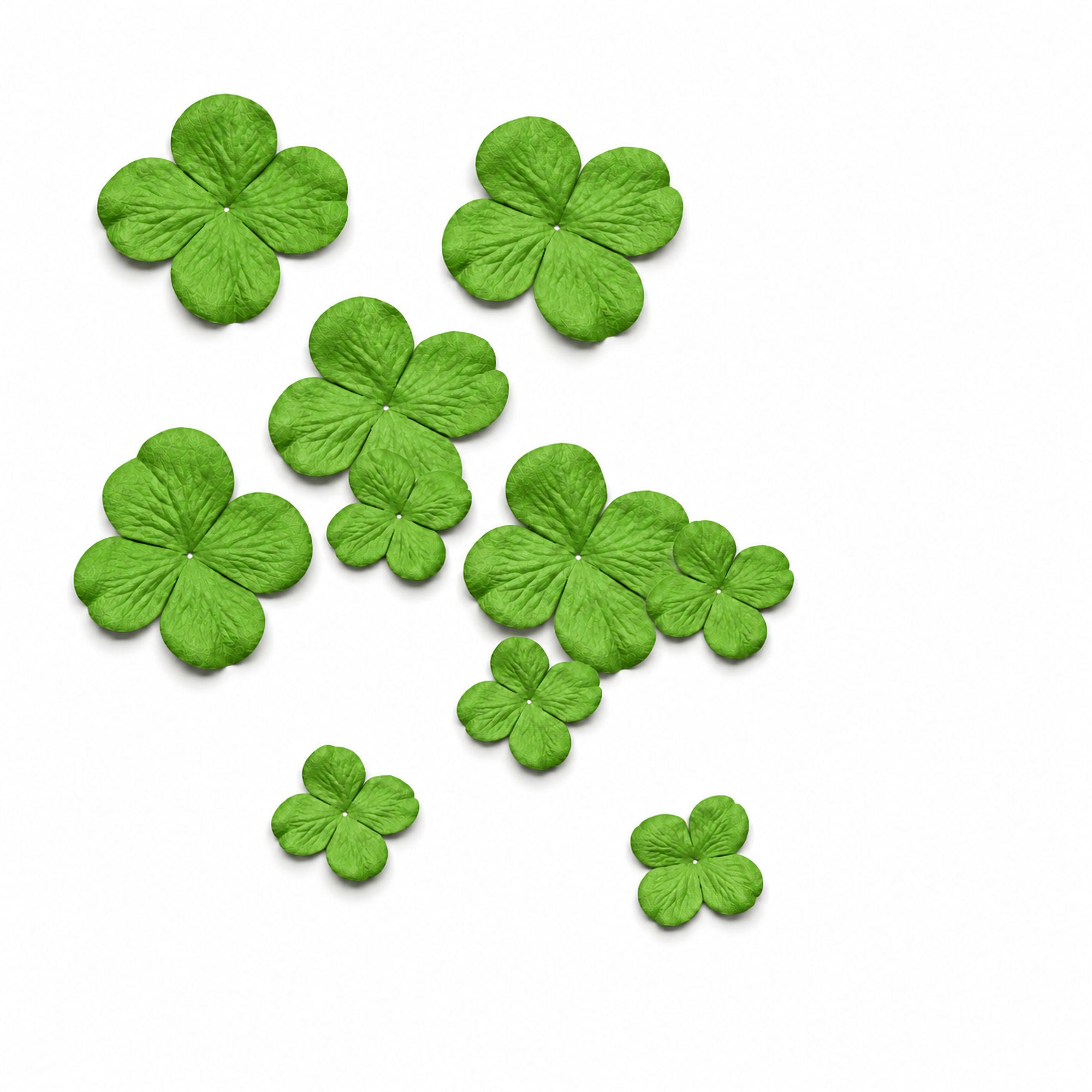 Petal Party Collection Green 1", 1.75" Hydrangea Flowers - Pkg. of 20