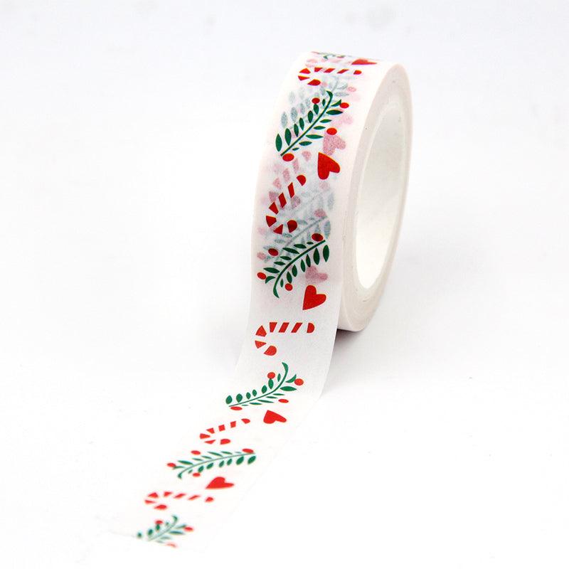 TW Collection Candy Cane Wishes Washi Tape by SSC Designs - 15mm x 30 Feet - Scrapbook Supply Companies