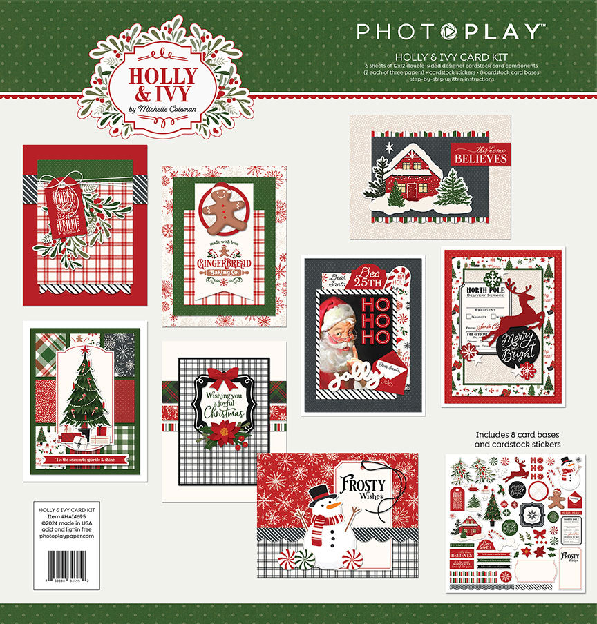 Holly & Ivy Collection Christmas Card Kit by Photo Play Paper