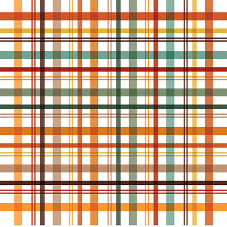 Happy Fall Collection Fall Picnic Plaid 12 x 12 Double-Sided Scrapbook Paper by Echo Park Paper
