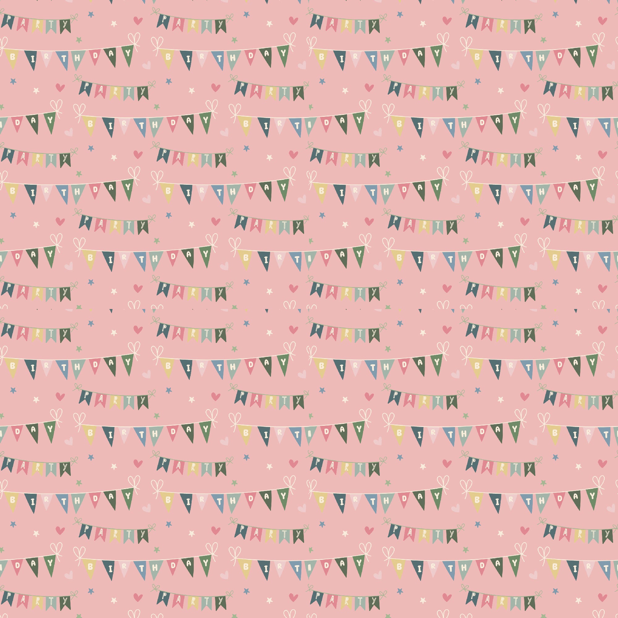 Happy Birthday Collection Birthday Banner Stripes 12 x 12 Double-Sided Scrapbook Paper by SSC Designs