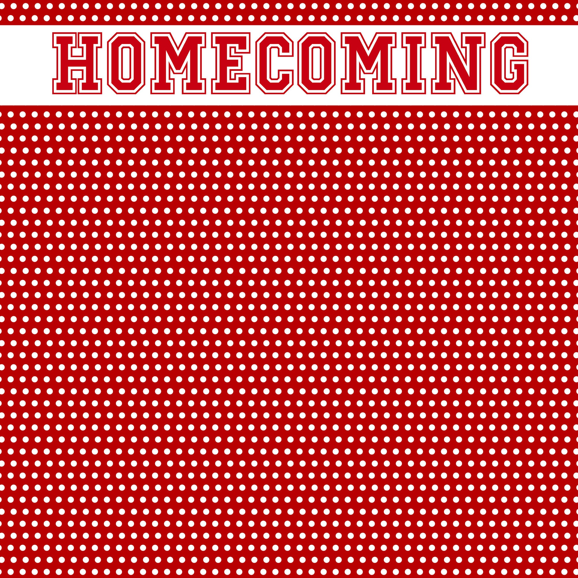 School Custom Collection Homecoming 12 x 12 Scrapbook Paper by SSC Designs